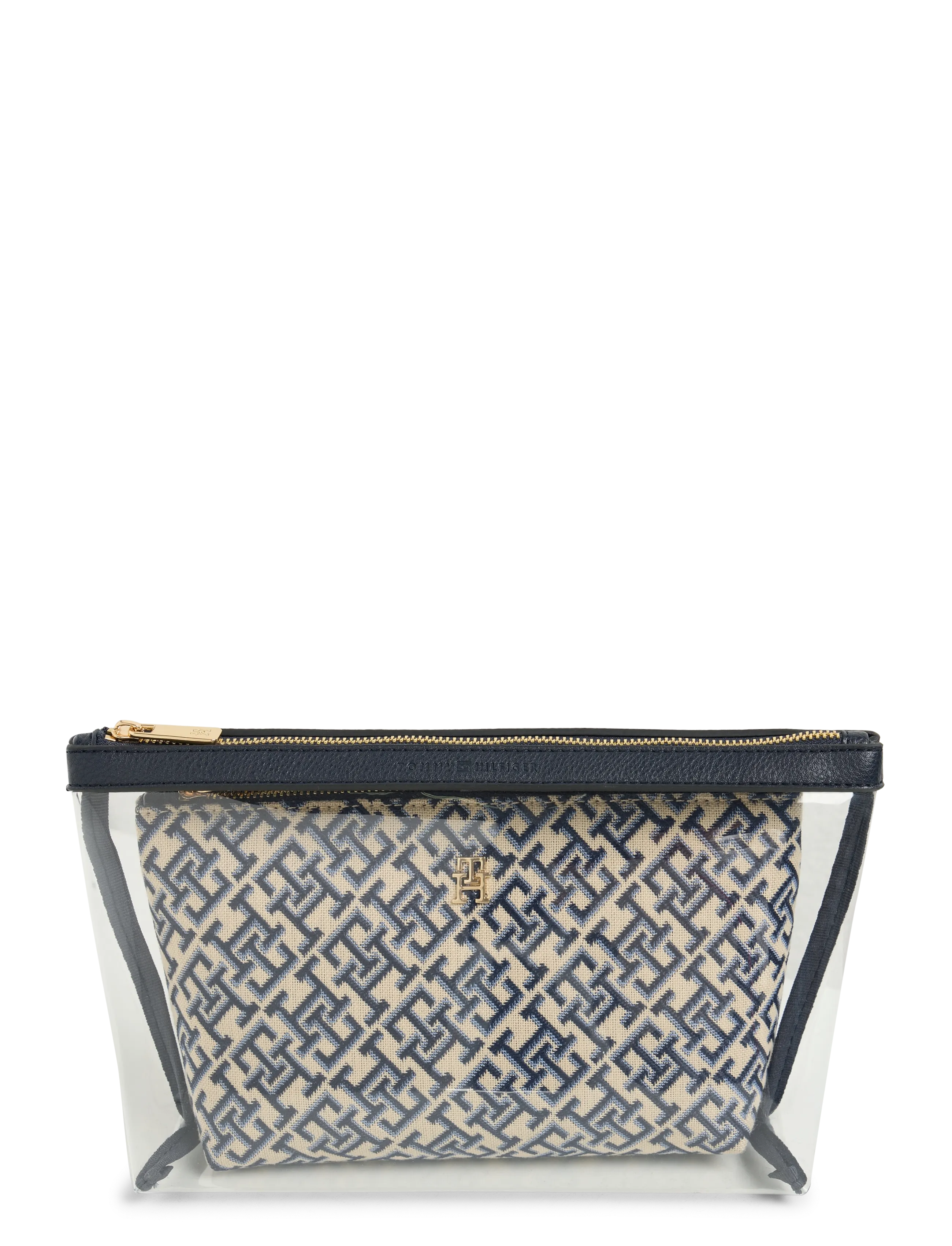 Tommy Hilfiger Th Icon Washbag 2 Pack Jacq, One Size, Bags, Blau - Toiletry Frauen
