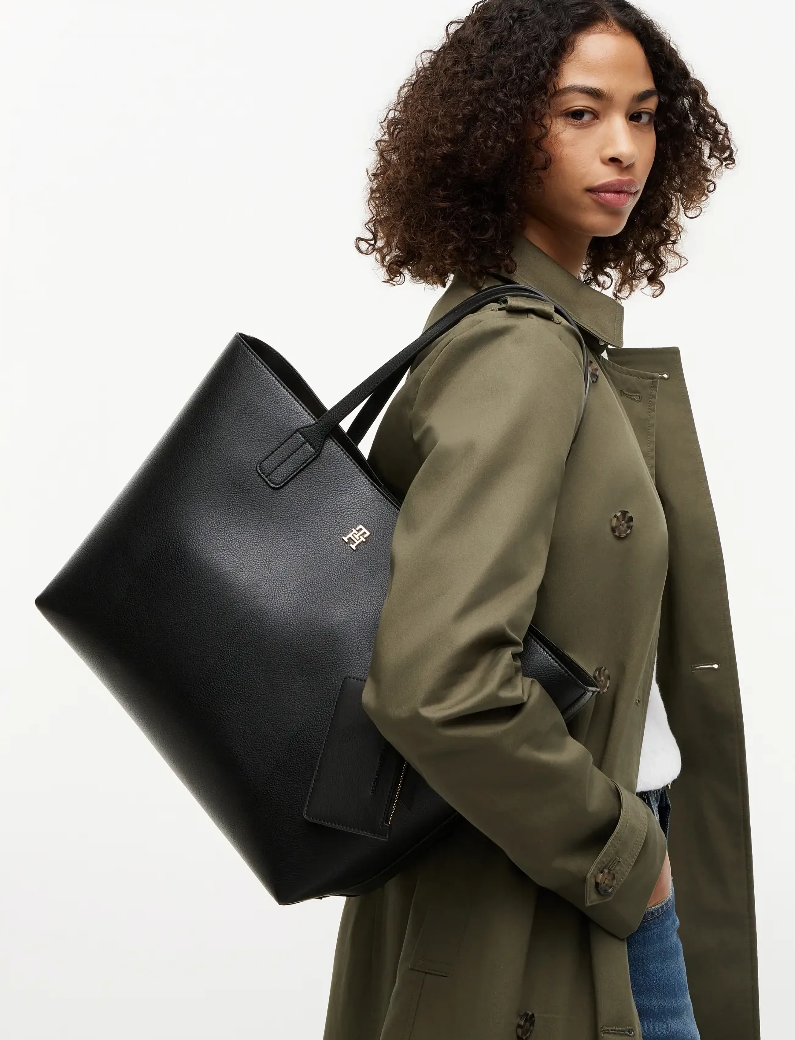 Tommy Hilfiger Th Icon Tote, One Size, Bags, Schwarz - Totes, Frauen