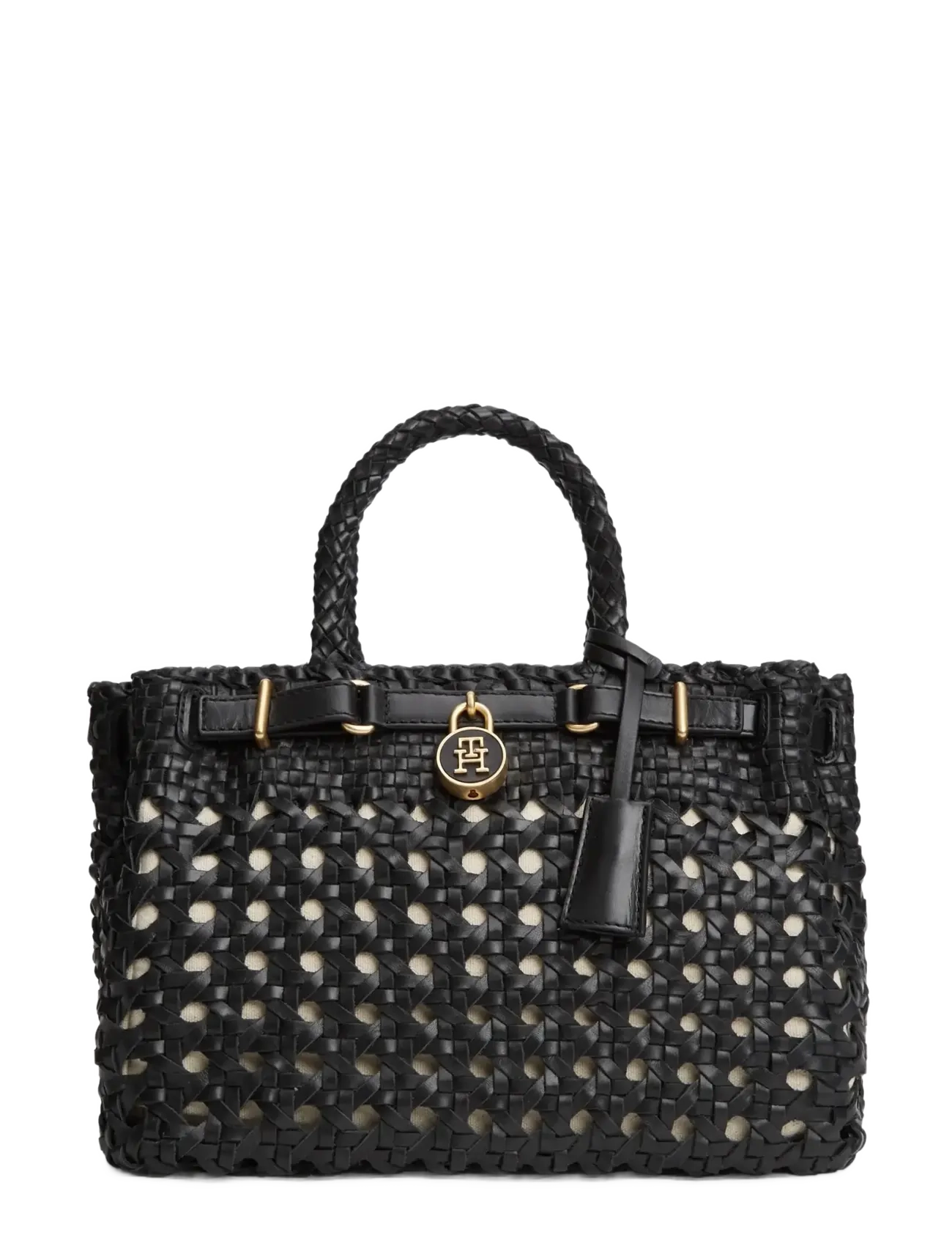 TOMMY HILFIGER American Icon Mini Tote Braided Schwarz - One Size - Damen