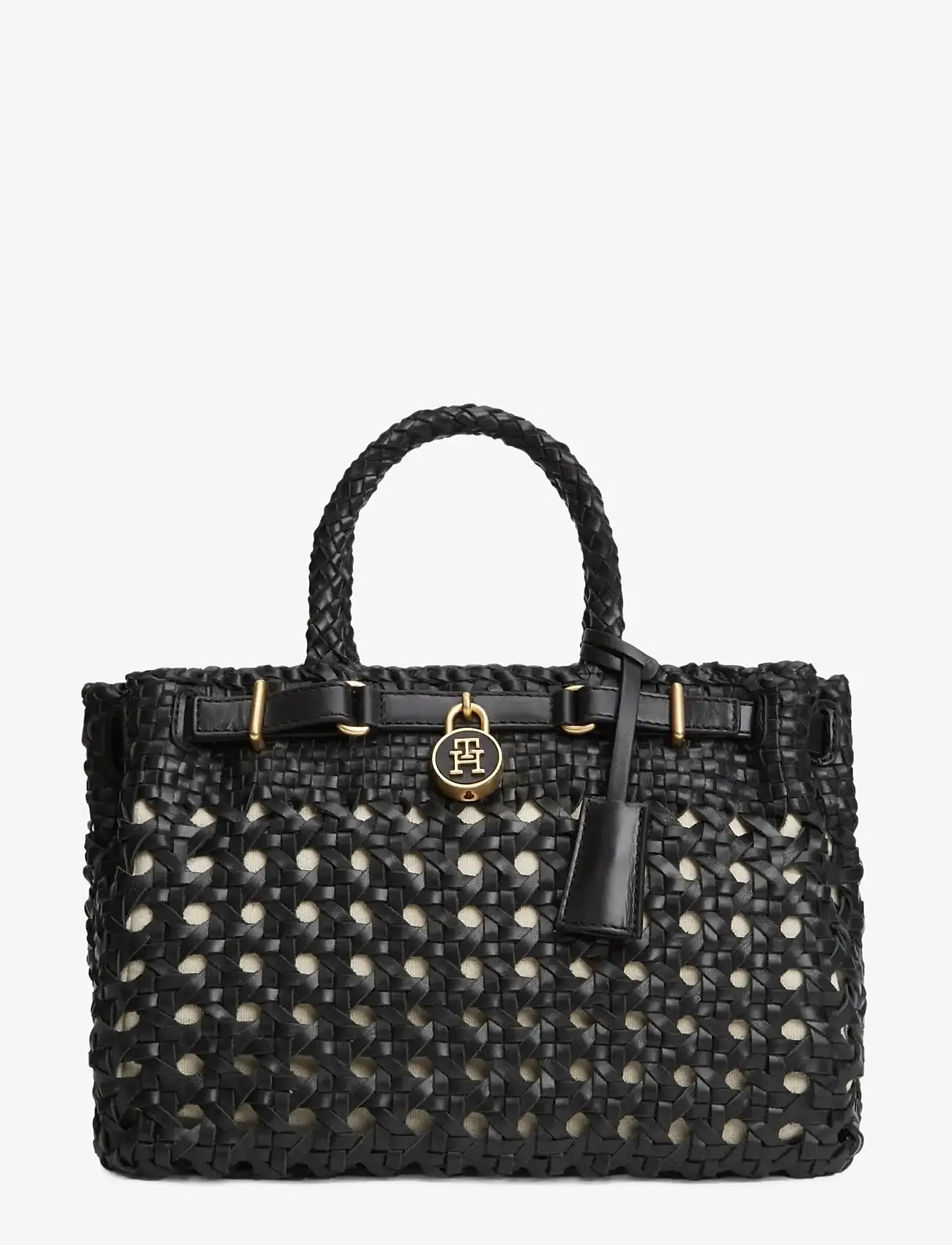 Tommy Hilfiger - AMERICAN ICON MINI TOTE BRAIDED - tote bags - black - 1