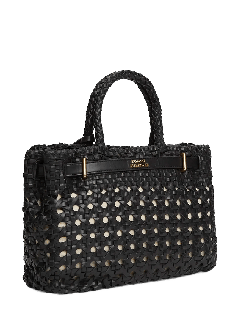Tommy Hilfiger - AMERICAN ICON MINI TOTE BRAIDED - tote bags - black - 2