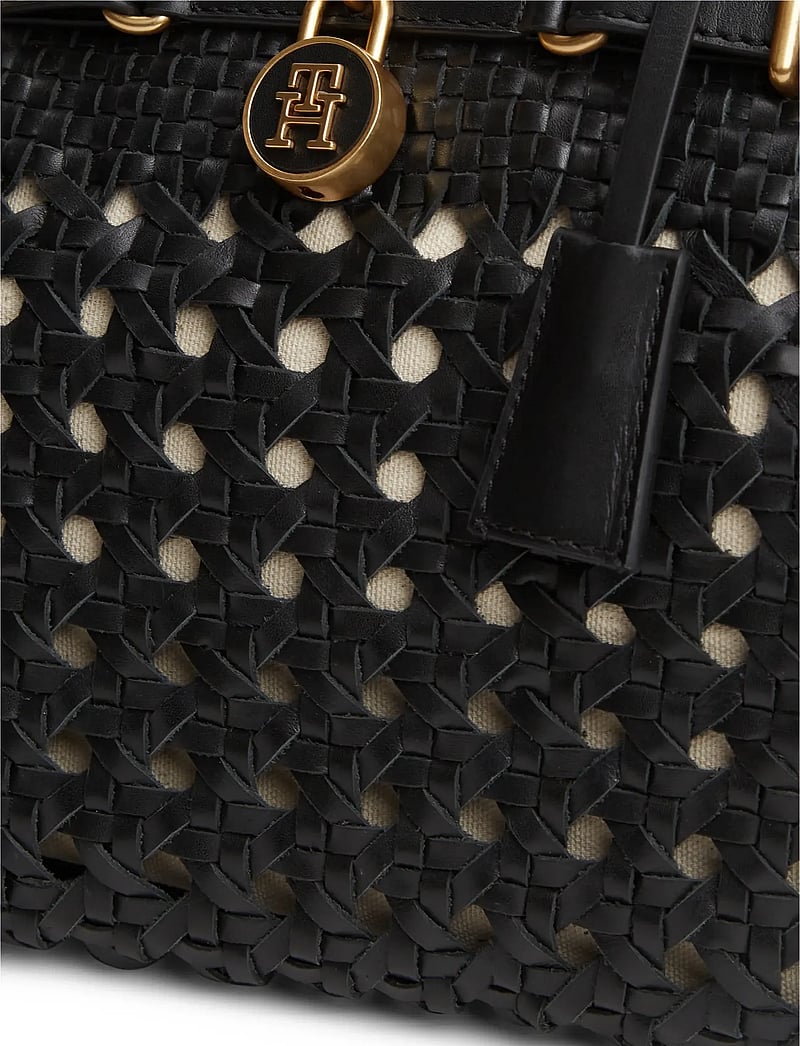 Tommy Hilfiger - AMERICAN ICON MINI TOTE BRAIDED - tote bags - black - 3