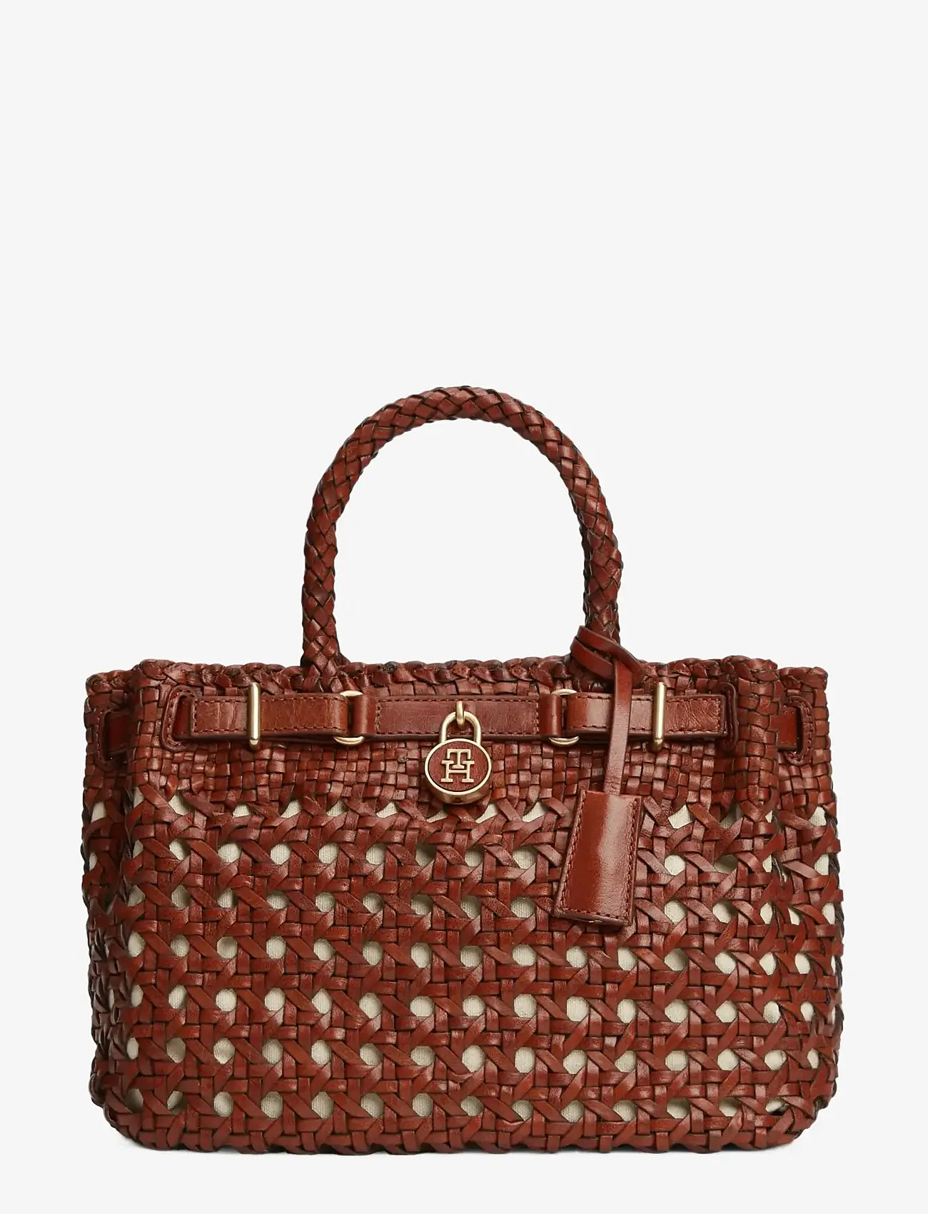Tommy Hilfiger - AMERICAN ICON MINI TOTE BRAIDED - tote bags - tan - 1