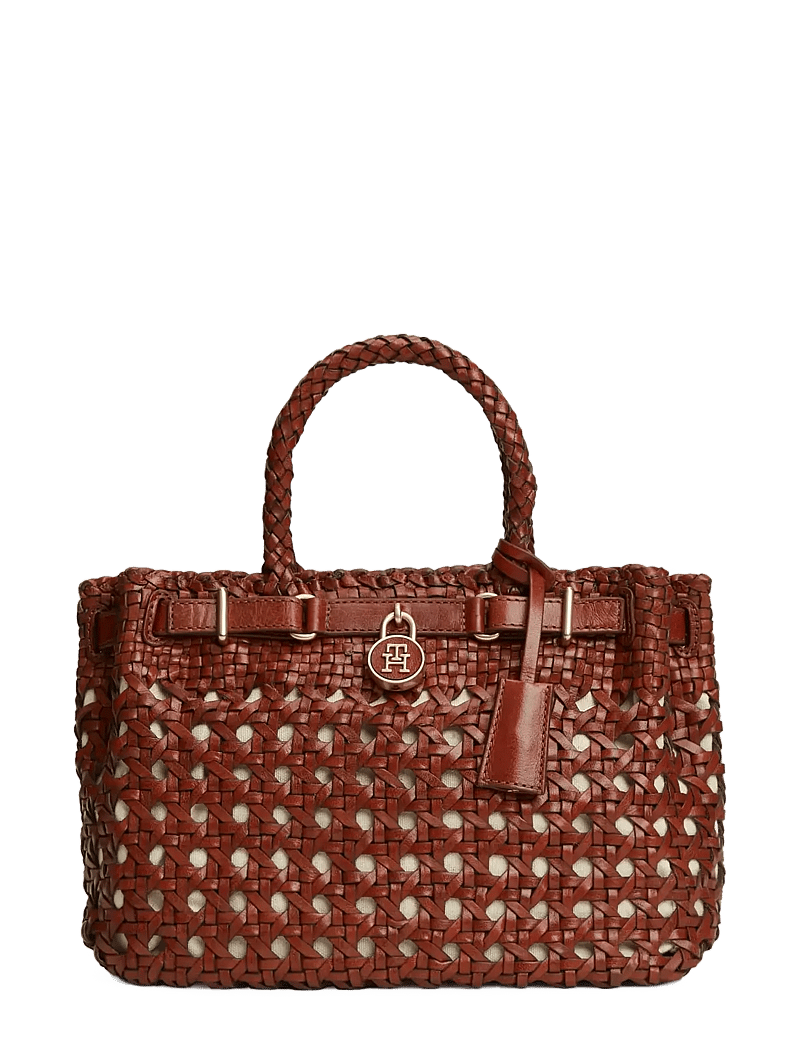 Tommy Hilfiger - AMERICAN ICON MINI TOTE BRAIDED - tote bags - tan - 1