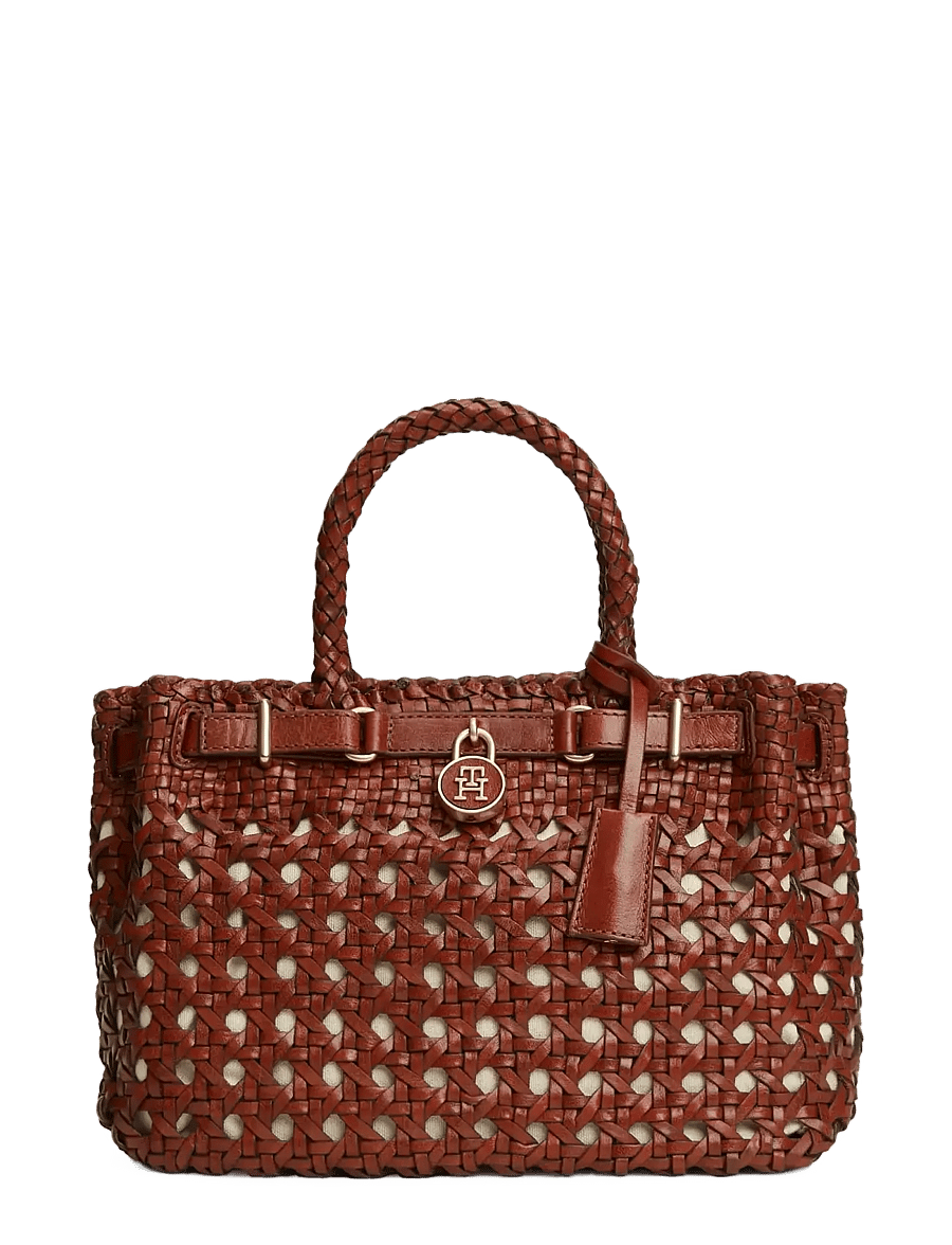 Tommy Hilfiger - AMERICAN ICON MINI TOTE BRAIDED - totes - tan - 1
