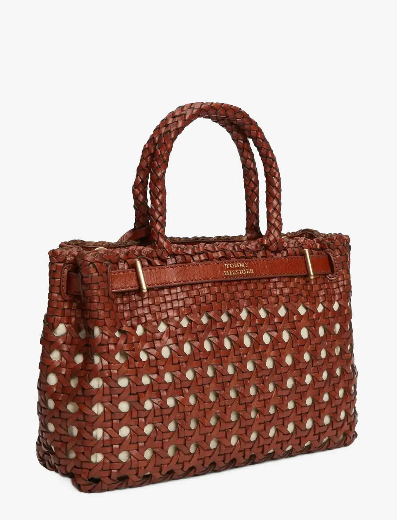 Tommy Hilfiger - AMERICAN ICON MINI TOTE BRAIDED - tote bags - tan - 2