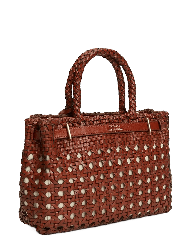 Tommy Hilfiger - AMERICAN ICON MINI TOTE BRAIDED - tote bags - tan - 2