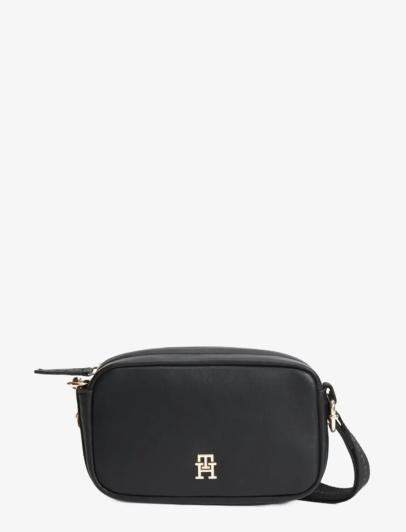 Tommy Hilfiger - TH LOGOTAPE CAMERA BAG - crossbody bags - black - 1