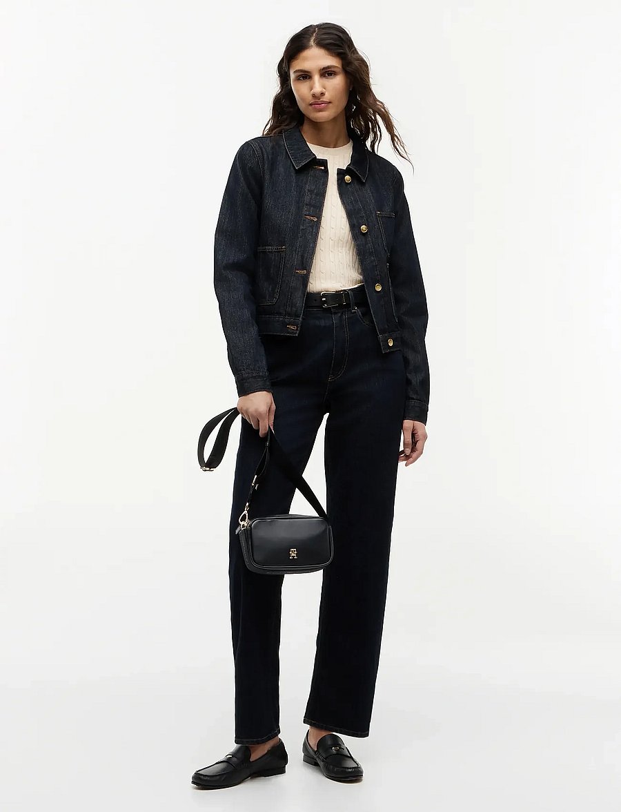 Tommy Hilfiger - TH LOGOTAPE CAMERA BAG - crossbody bags - black - 0