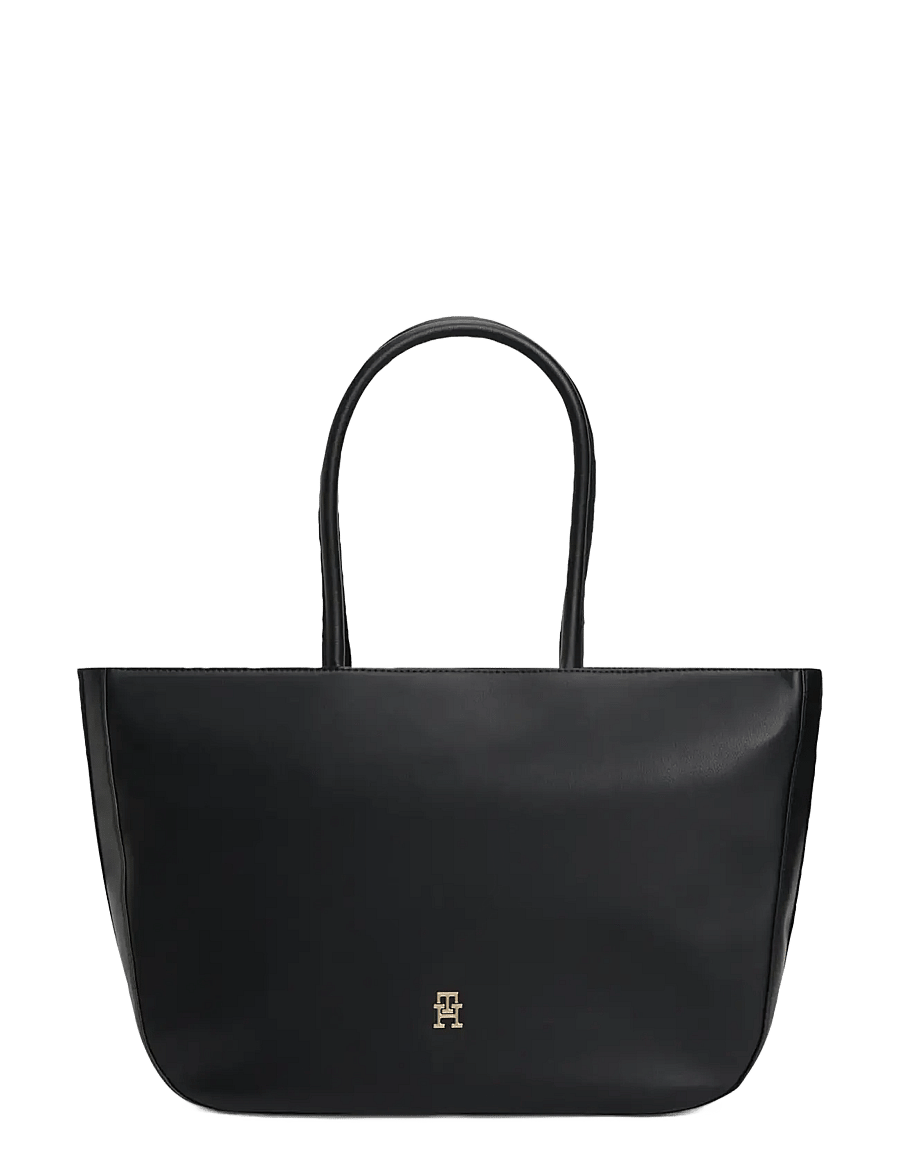 Tommy Hilfiger - TH LOGOTAPE TOTE - tote bags - black - 1