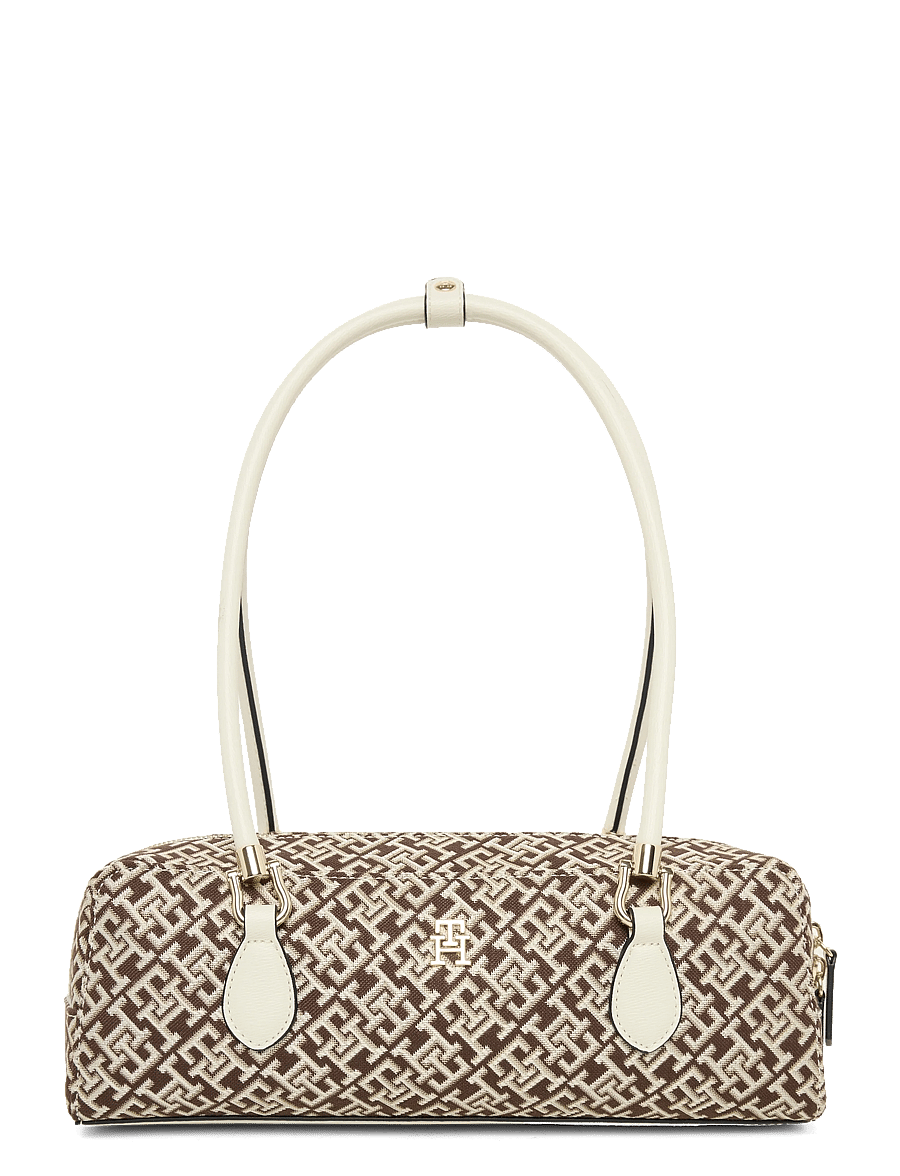 Tommy Hilfiger - TH GRACE SHOULDER BAG JACQUARD - alltags-style - neutral mono - 0