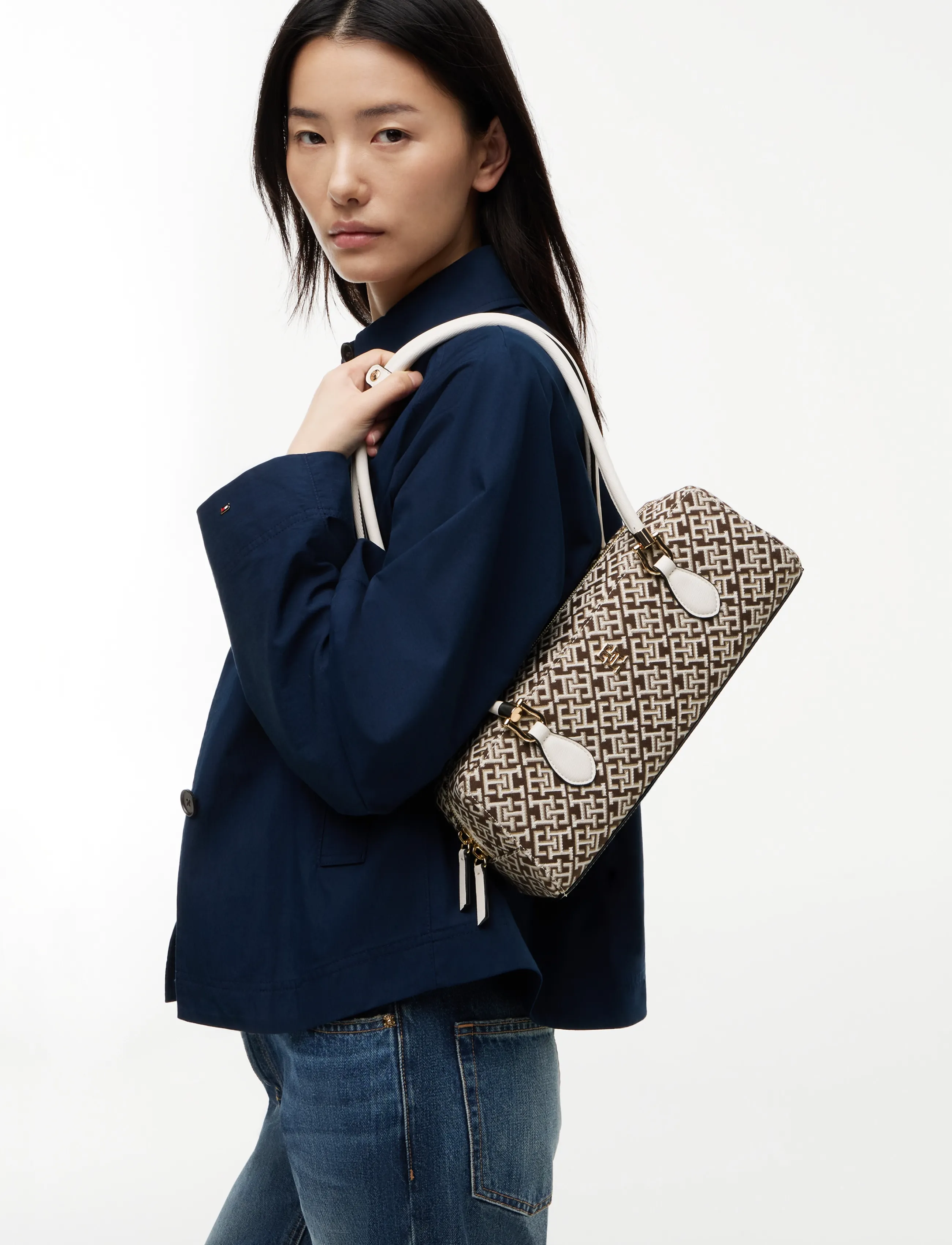 Tommy Hilfiger - TH GRACE SHOULDER BAG JACQUARD - premium-styles - neutral mono - 2