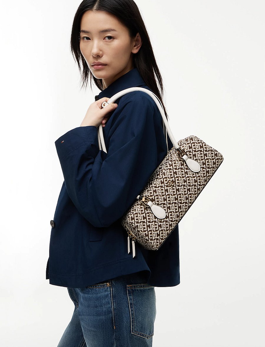 Tommy Hilfiger - TH GRACE SHOULDER BAG JACQUARD - everyday style - neutral mono - 2