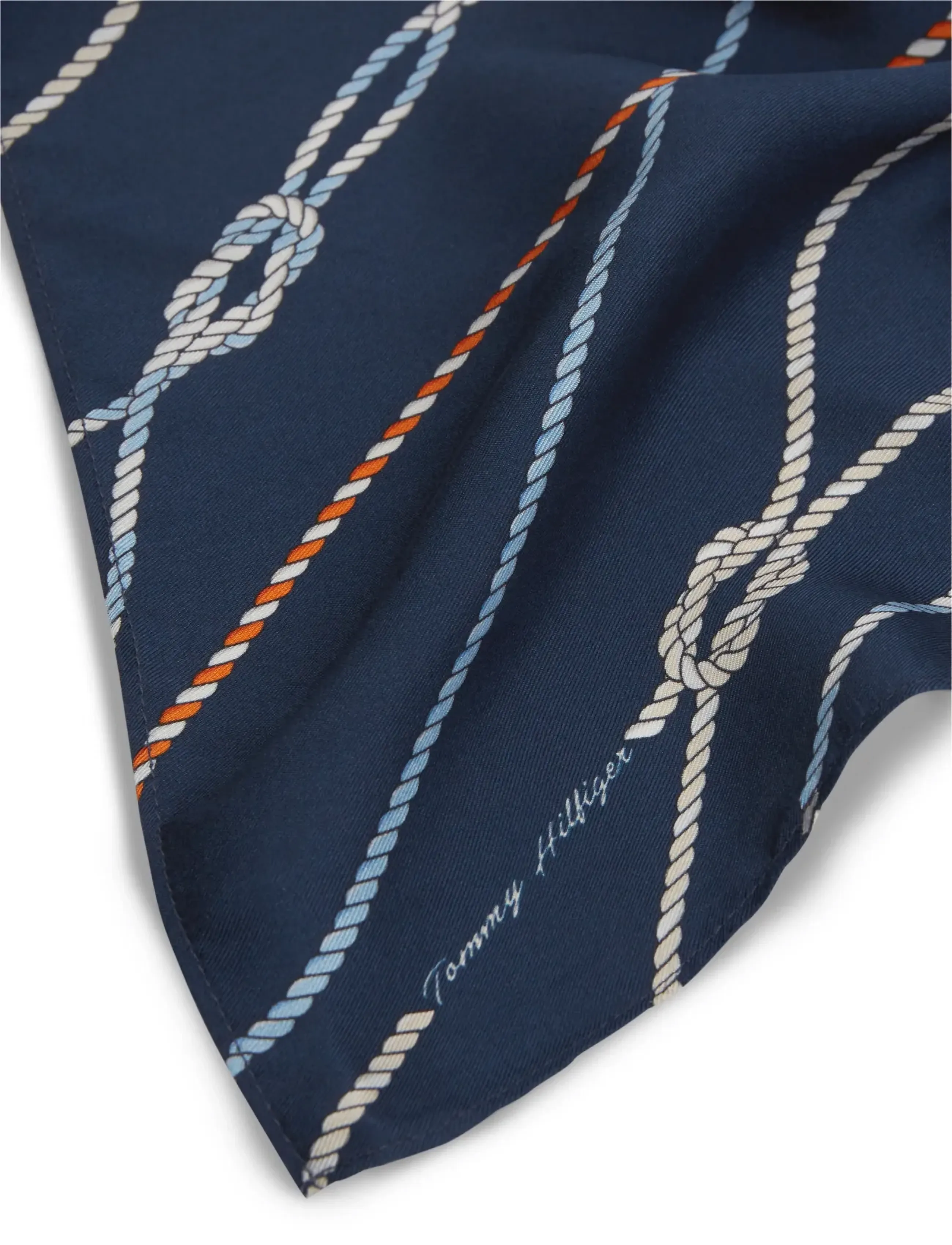 Tommy Hilfiger - TH NAUTICAL SILK TRIANGLE SCARF - alltags-style - yale navy - 3