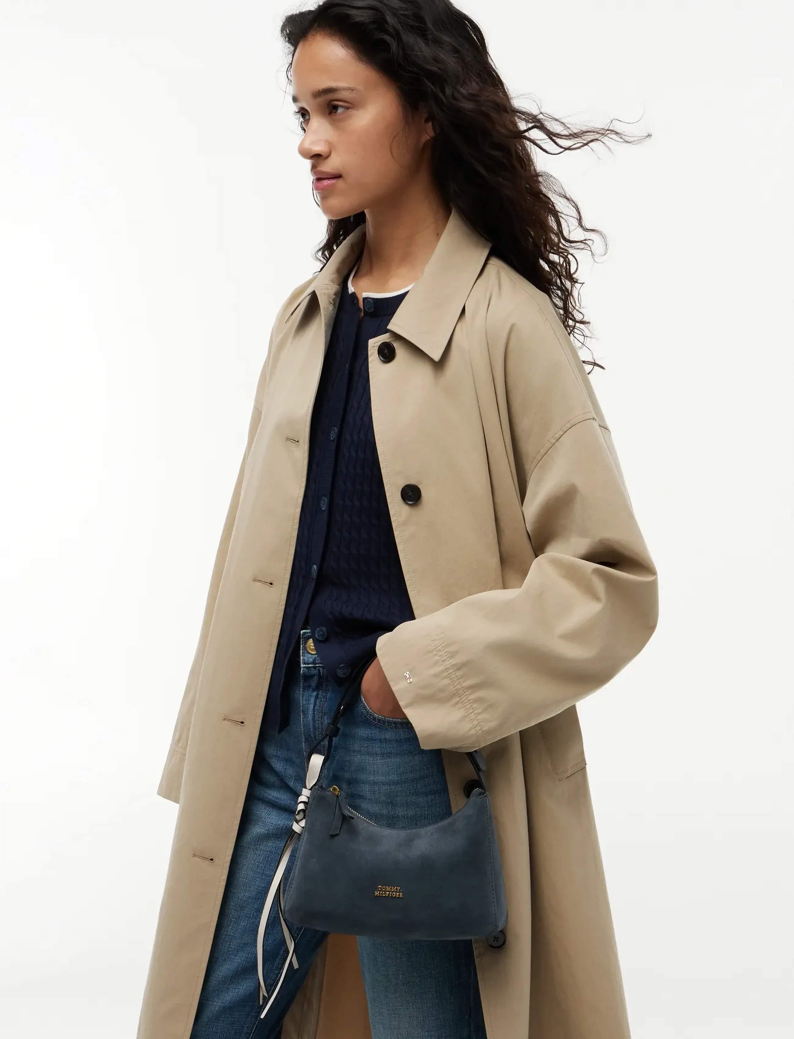 Tommy Hilfiger Th Statement Mini Should Bag Sue, One Size, Bags, Marineblau - Small Shoulder Bags-crossbody Frauen