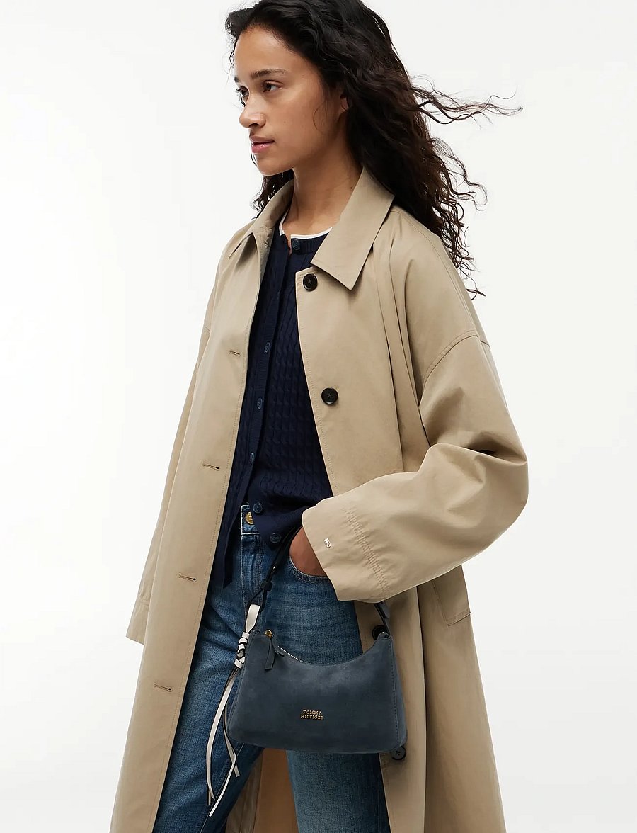 Tommy Hilfiger - TH STATEMENT MINI SHOULD BAG SUE - hverdags stil - space blue - 0