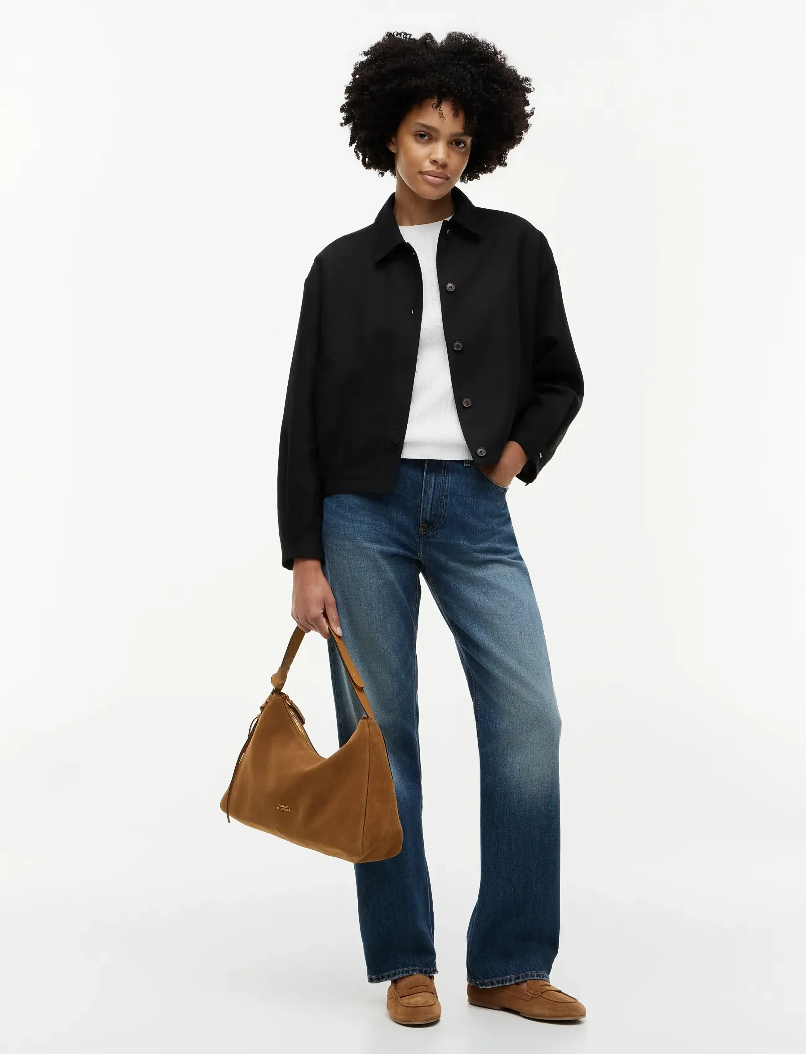 Tommy Hilfiger Th Statement Shoulder Bag Suede, One Size, Bags, Braun - Small Bags-crossbody Frauen