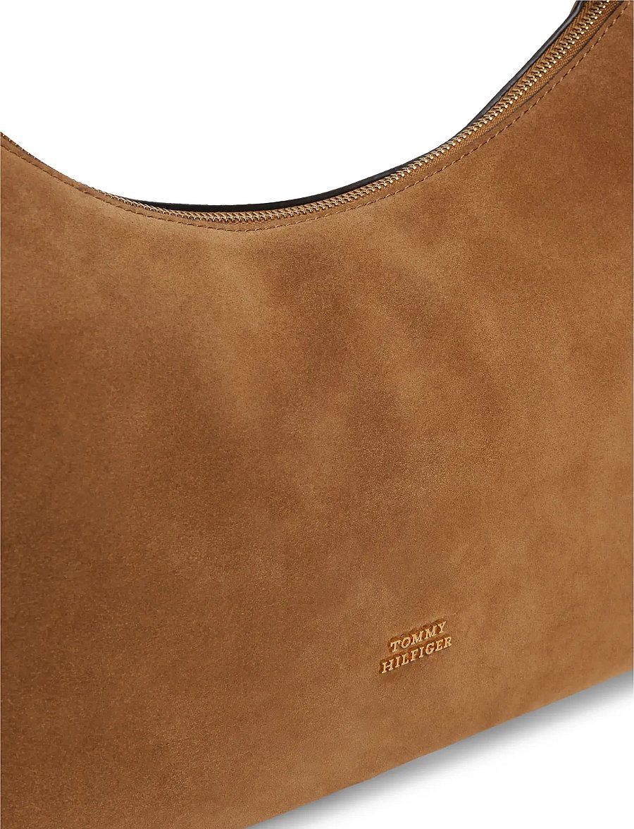 Tommy Hilfiger - TH STATEMENT SHOULDER BAG SUEDE - hverdags stil - cognac - 3