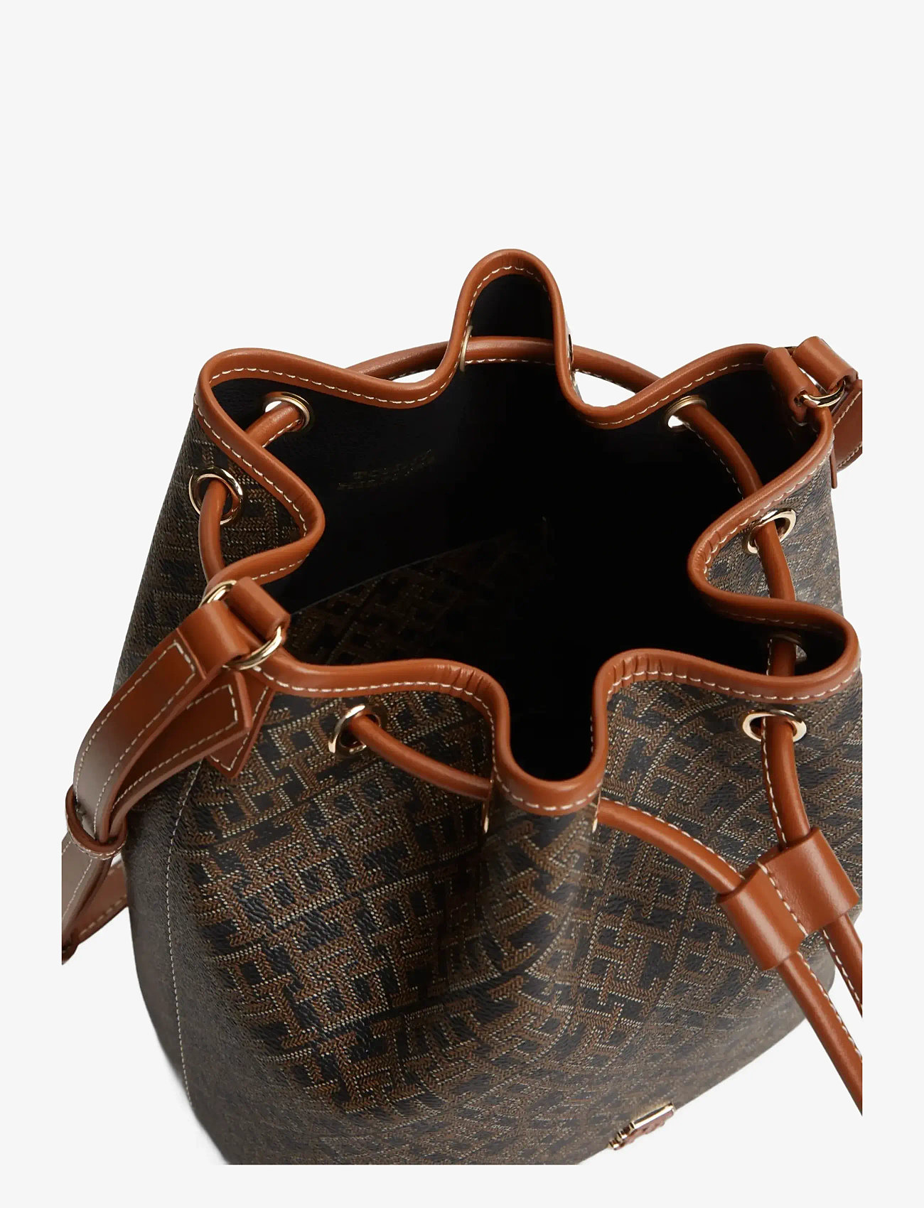 Tommy Hilfiger - TH MONOPLAY BUCKET LE - bucket bags - black mix - 3