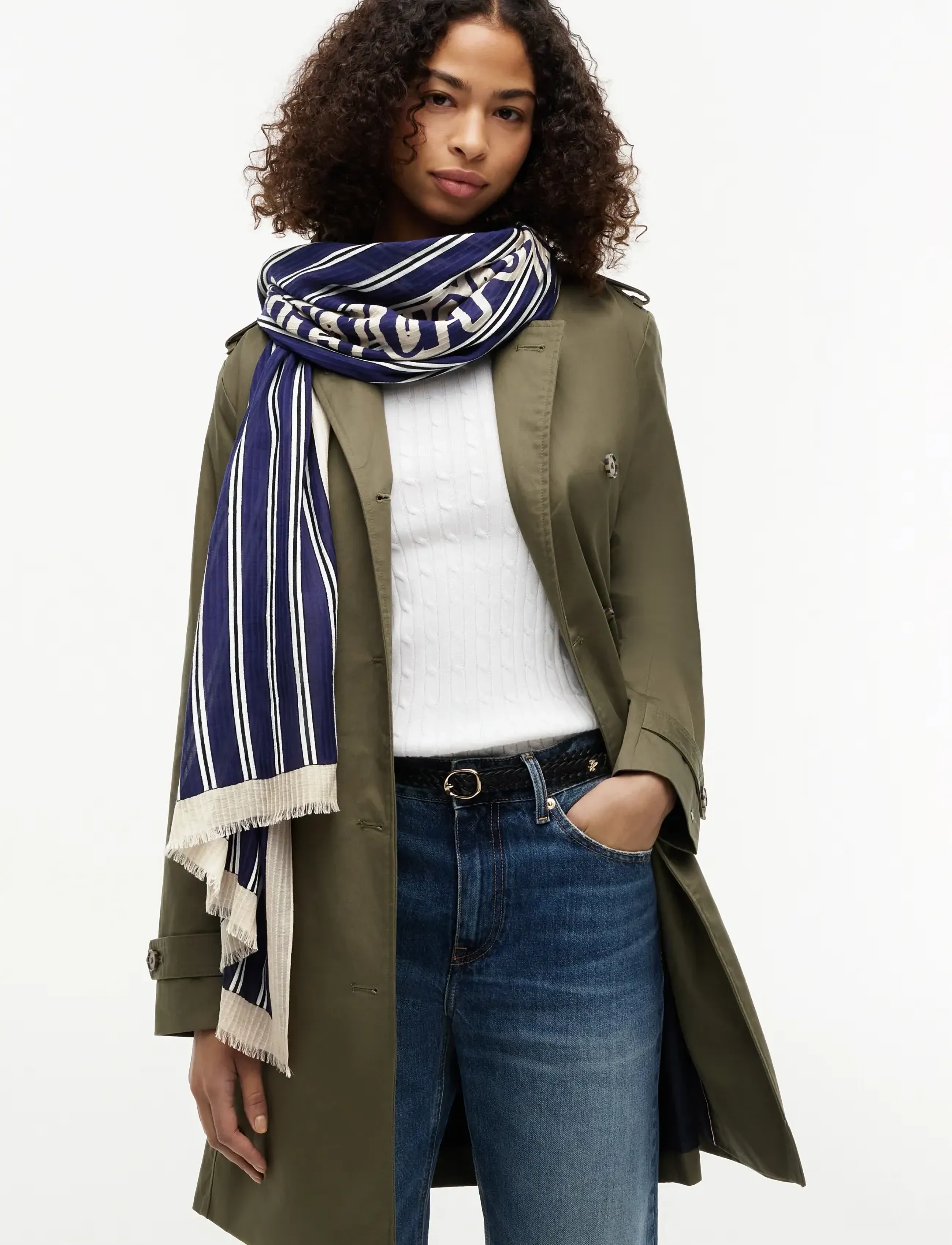 Tommy Hilfiger TH SCRIPT SCARF - Tommy Hilfiger - YALE NAVY / navy
