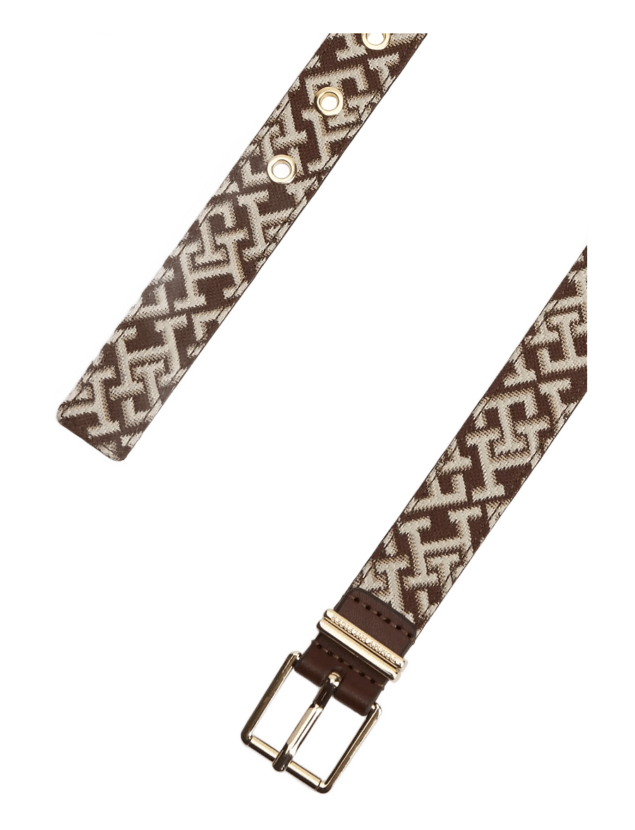 Tommy Hilfiger - TH SQUARE 2.5 JACQUARD - casual bælter - classic khaki - 2