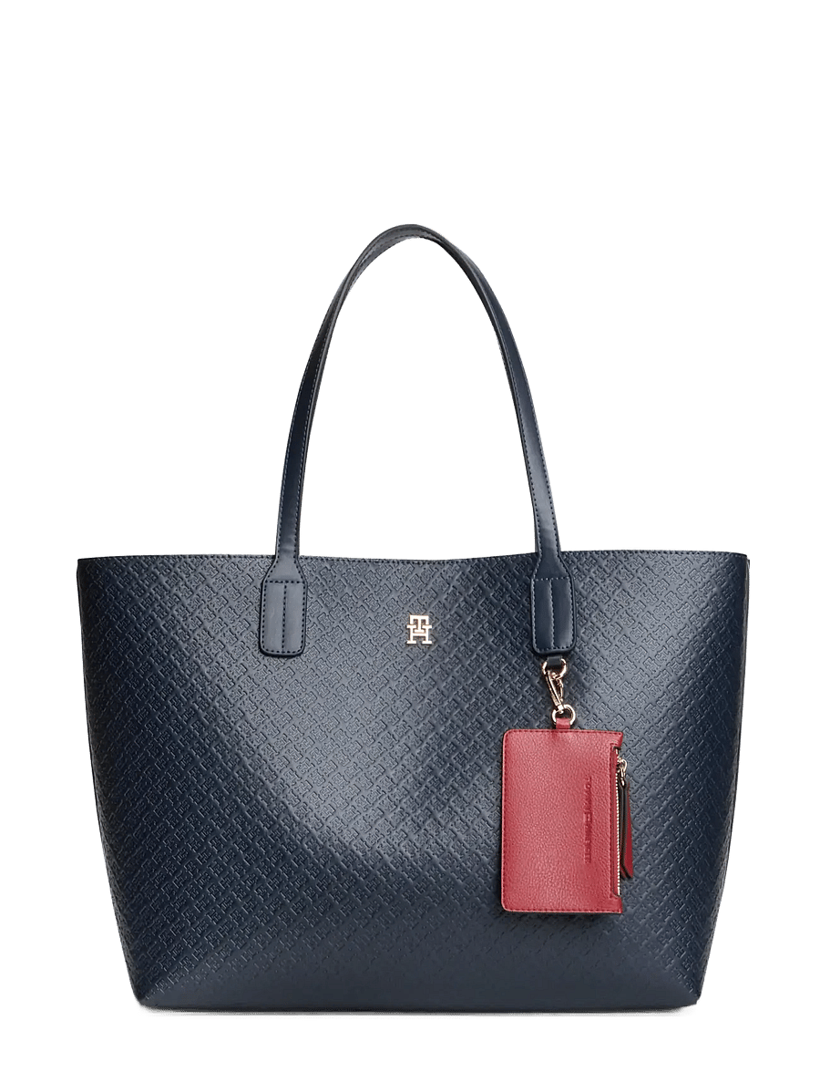 Tommy Hilfiger - TH ICON TOTE MONO - tote bags - space blue - 1