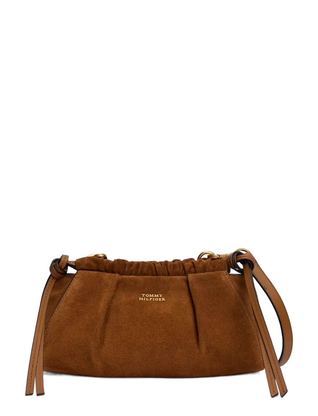 TOMMY HILFIGER Soft Leder Mini Crossover Sued Braun - One Size - Damen