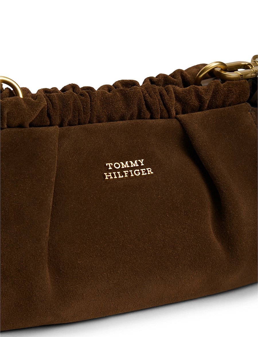 Tommy Hilfiger - SOFT LEATHER MINI CROSSOVER SUED - crossbody bags - fondant brown - 3