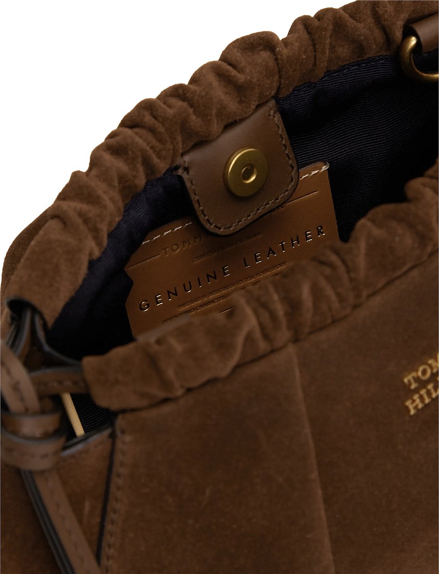 Tommy Hilfiger - SOFT LEATHER MINI CROSSOVER SUED - crossbody bags - fondant brown - 4