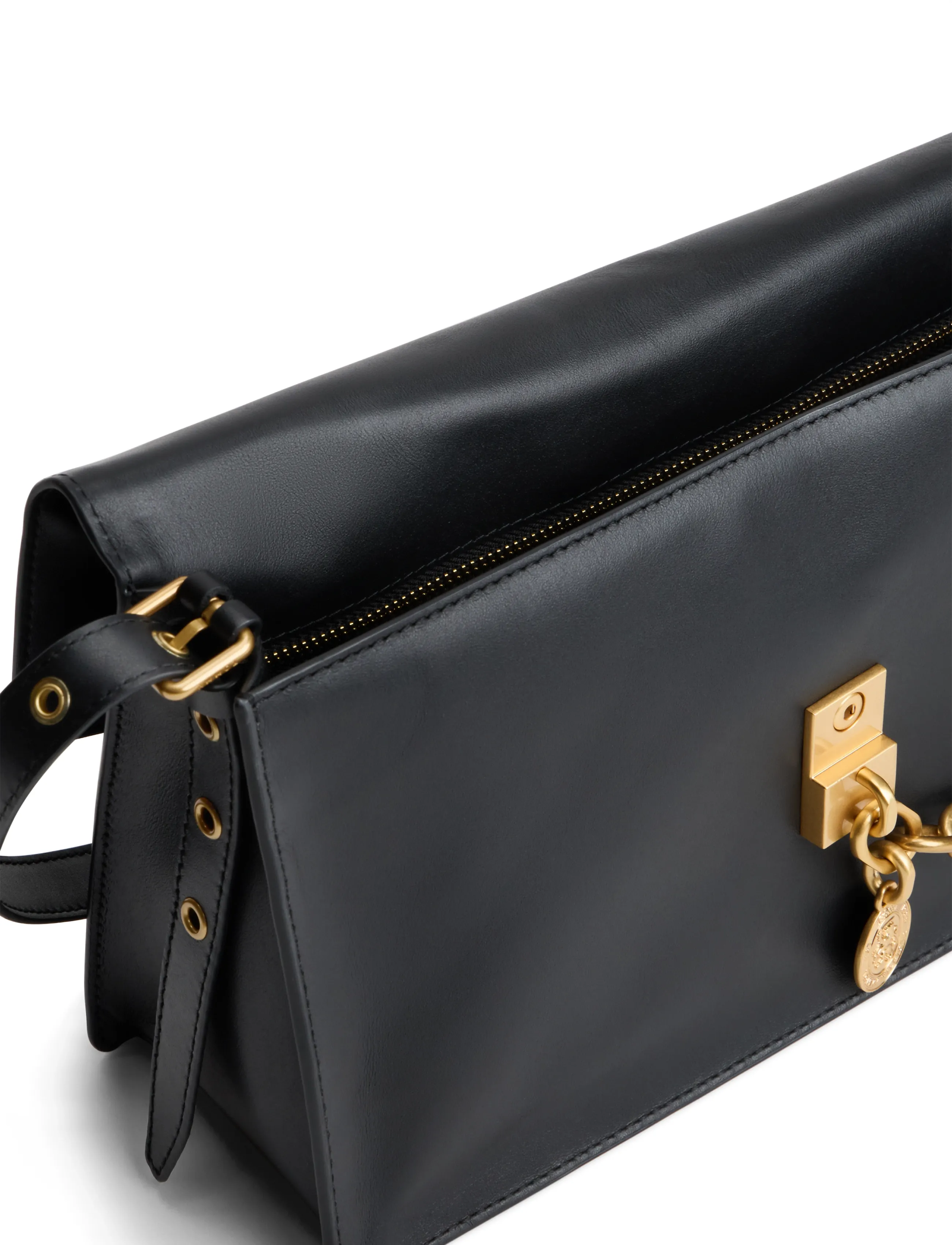 Tommy Hilfiger - CREST LEATHER CONV SHOULDER BAG - axelremsväskor - black - 3