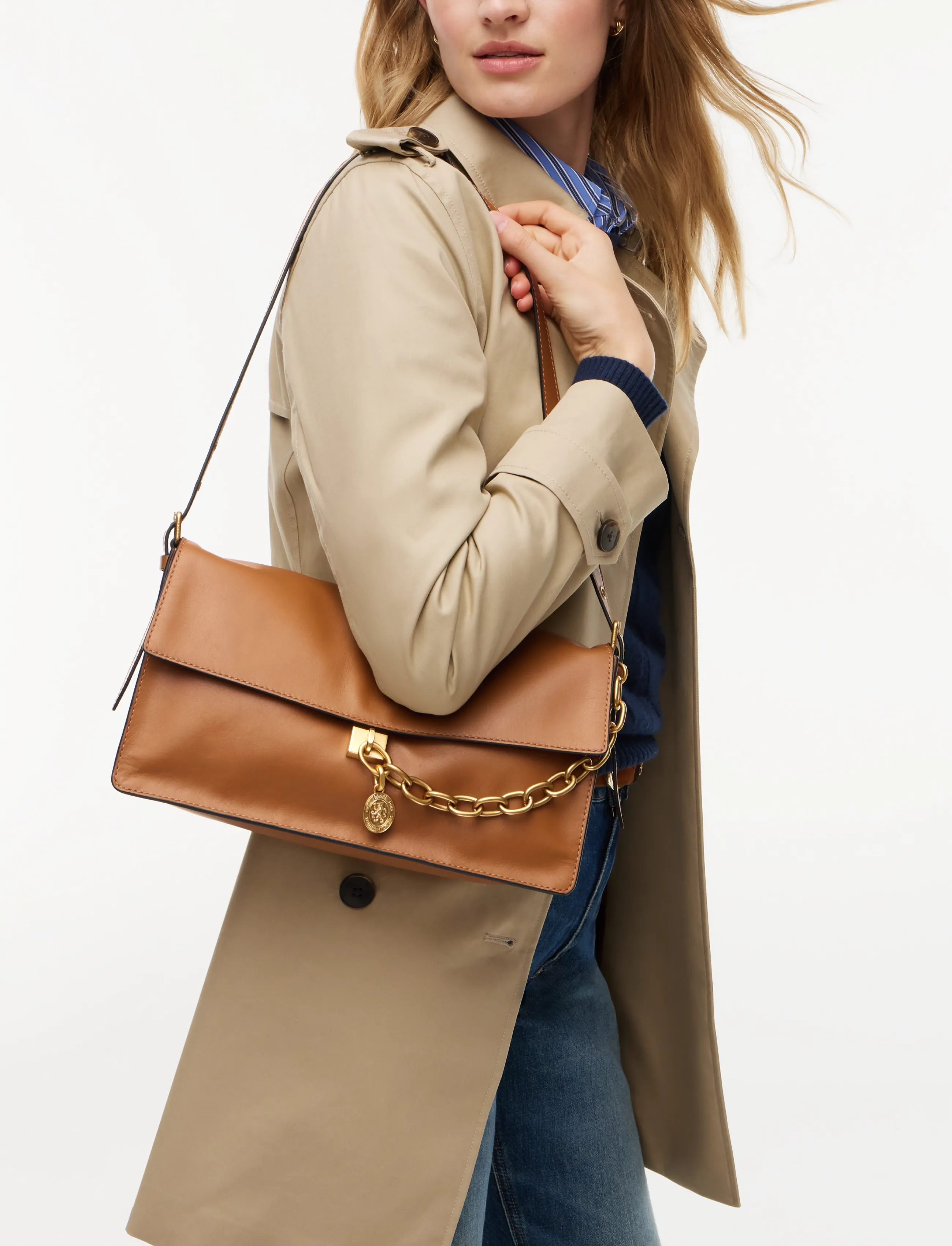 Tommy Hilfiger Crest Leather Conv Shoulder Bag, One Size, Bags, Braun - Small Bags-crossbody Frauen