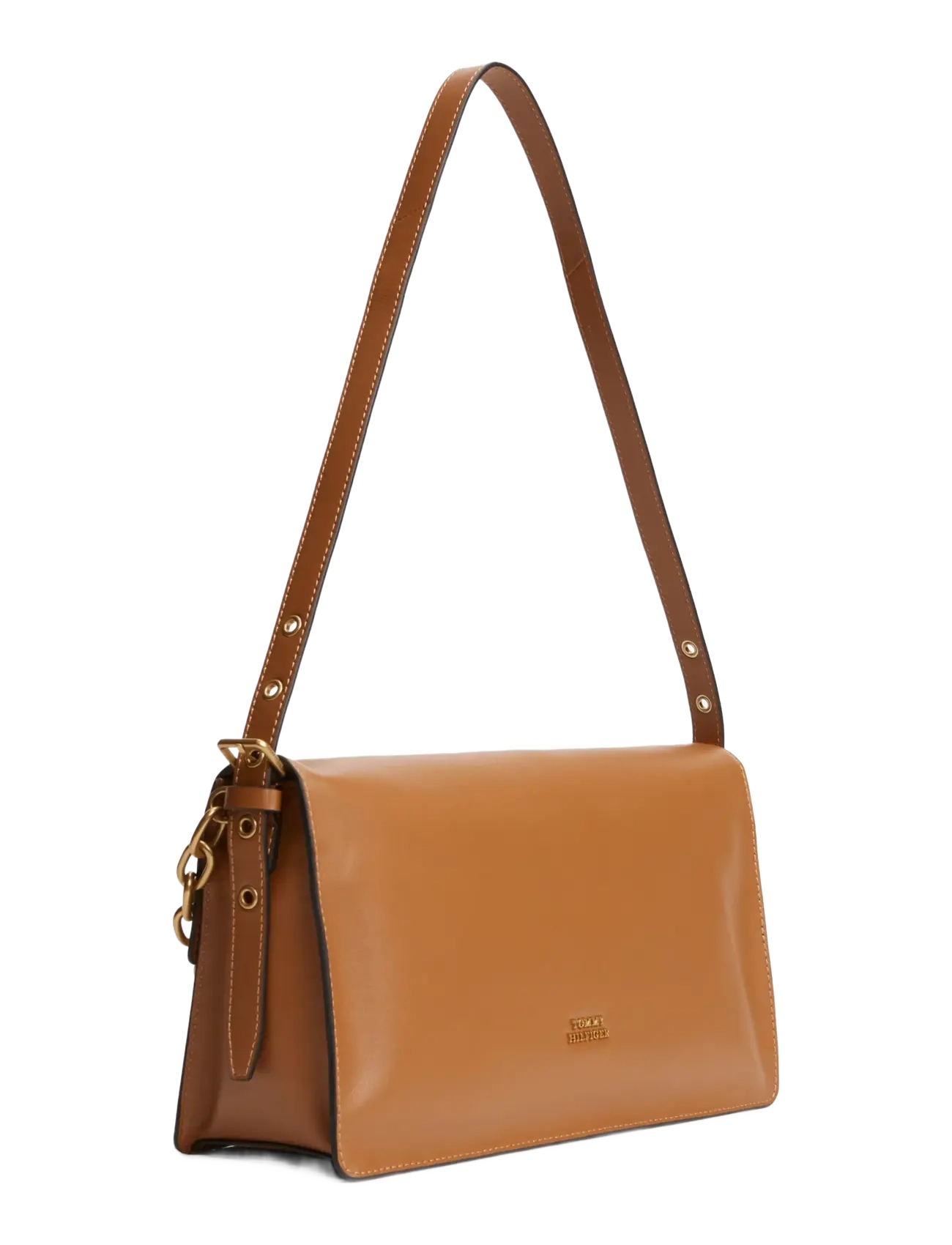Tommy Hilfiger - CREST LEATHER CONV SHOULDER BAG - axelremsväskor - cognac - 2