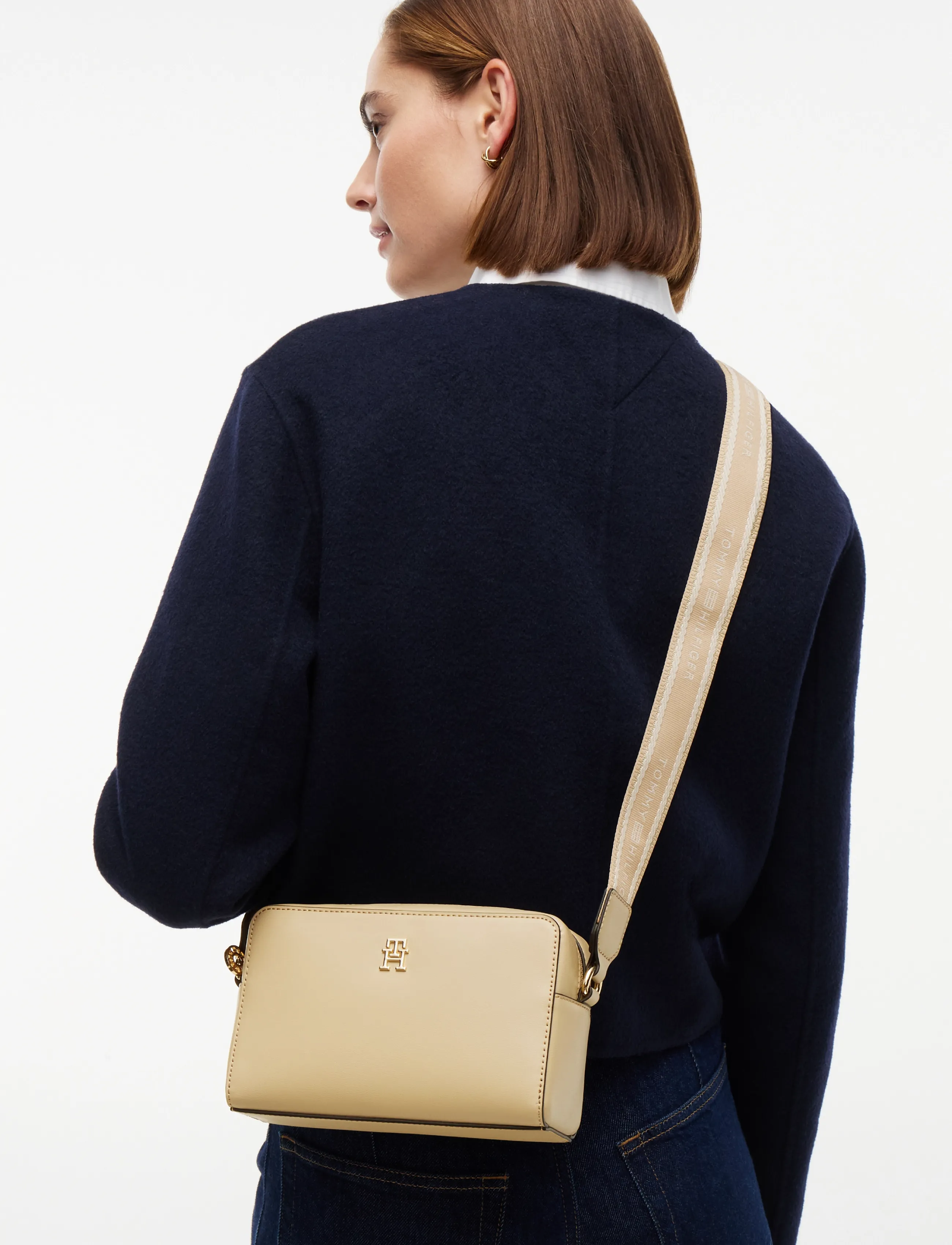 Tommy Hilfiger Th Joy Camera Bag, Kvinder, Kamerataske, Beige, Str: ONE SIZE