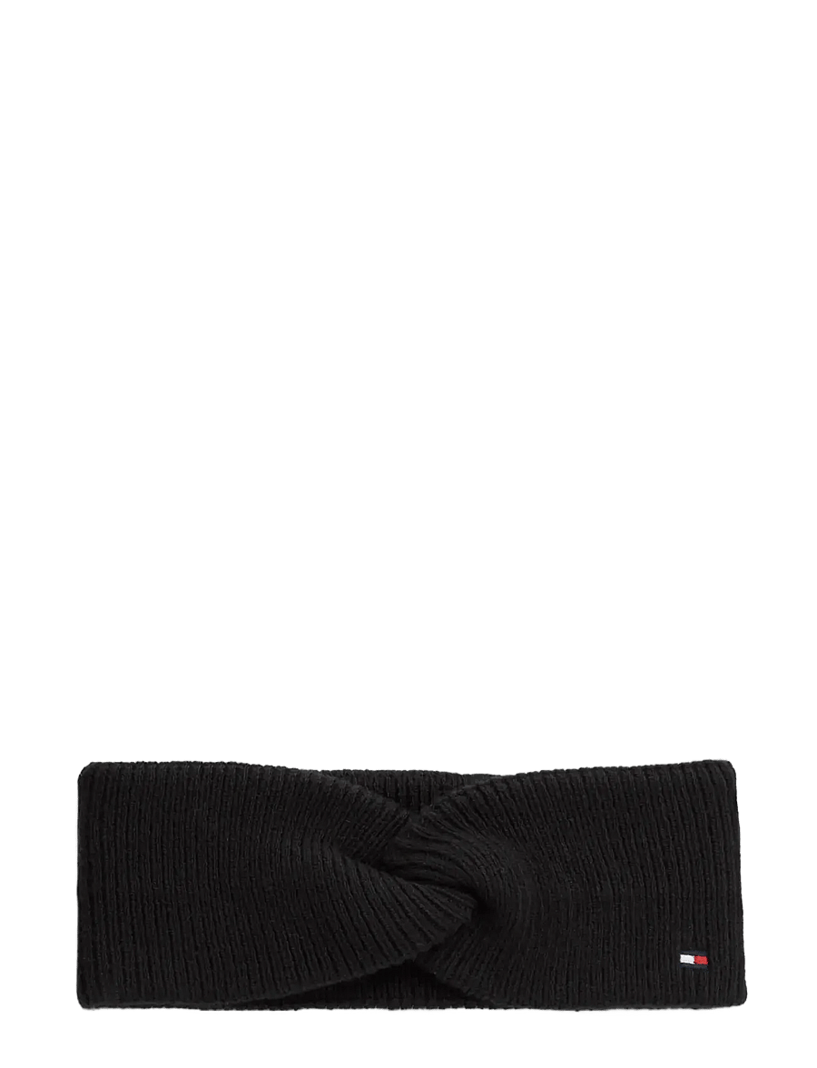 Tommy Hilfiger - TH FLAG KNIT HEADBAND - peapaelad - black - 0