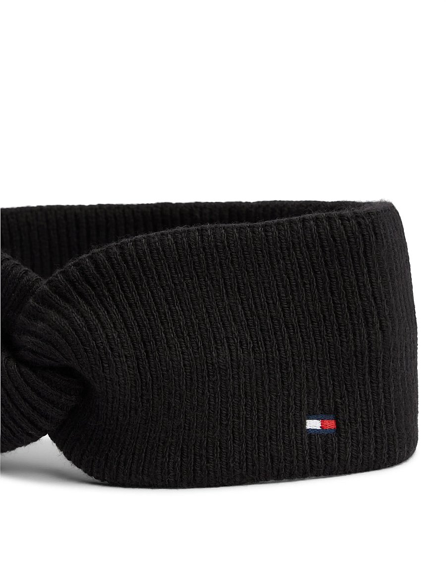 Tommy Hilfiger - TH FLAG KNIT HEADBAND - peapaelad - black - 2