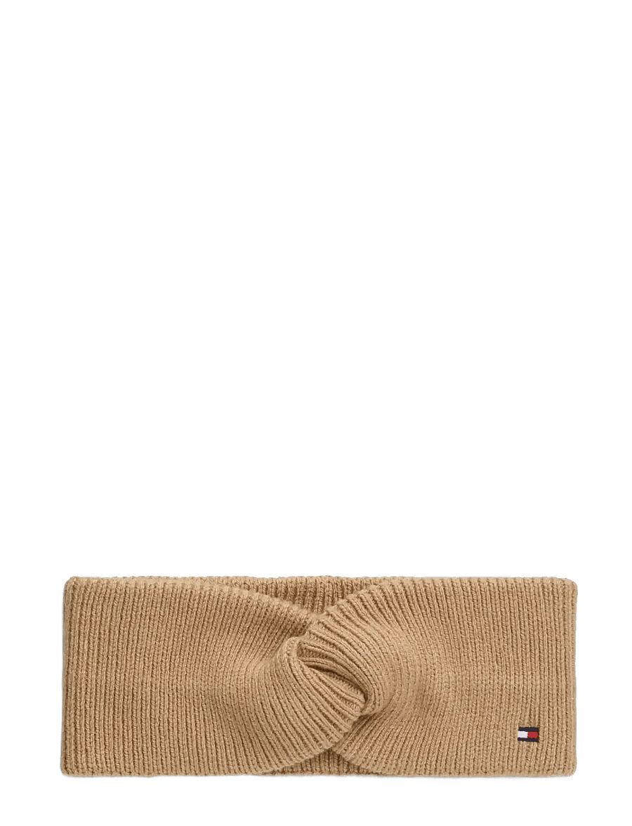 Tommy Hilfiger - TH FLAG KNIT HEADBAND - peapaelad - safari canvas - 0