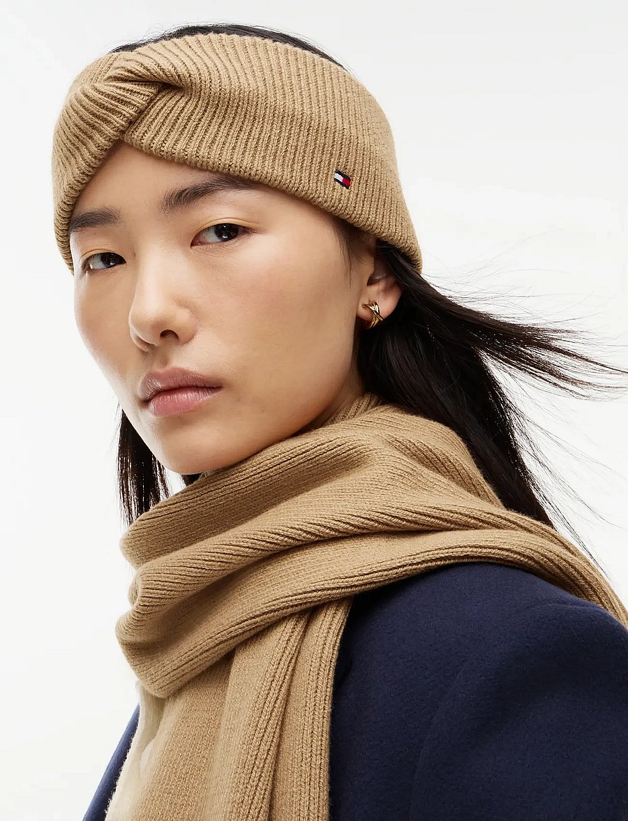 Tommy Hilfiger - TH FLAG KNIT HEADBAND - pannband - safari canvas - 2