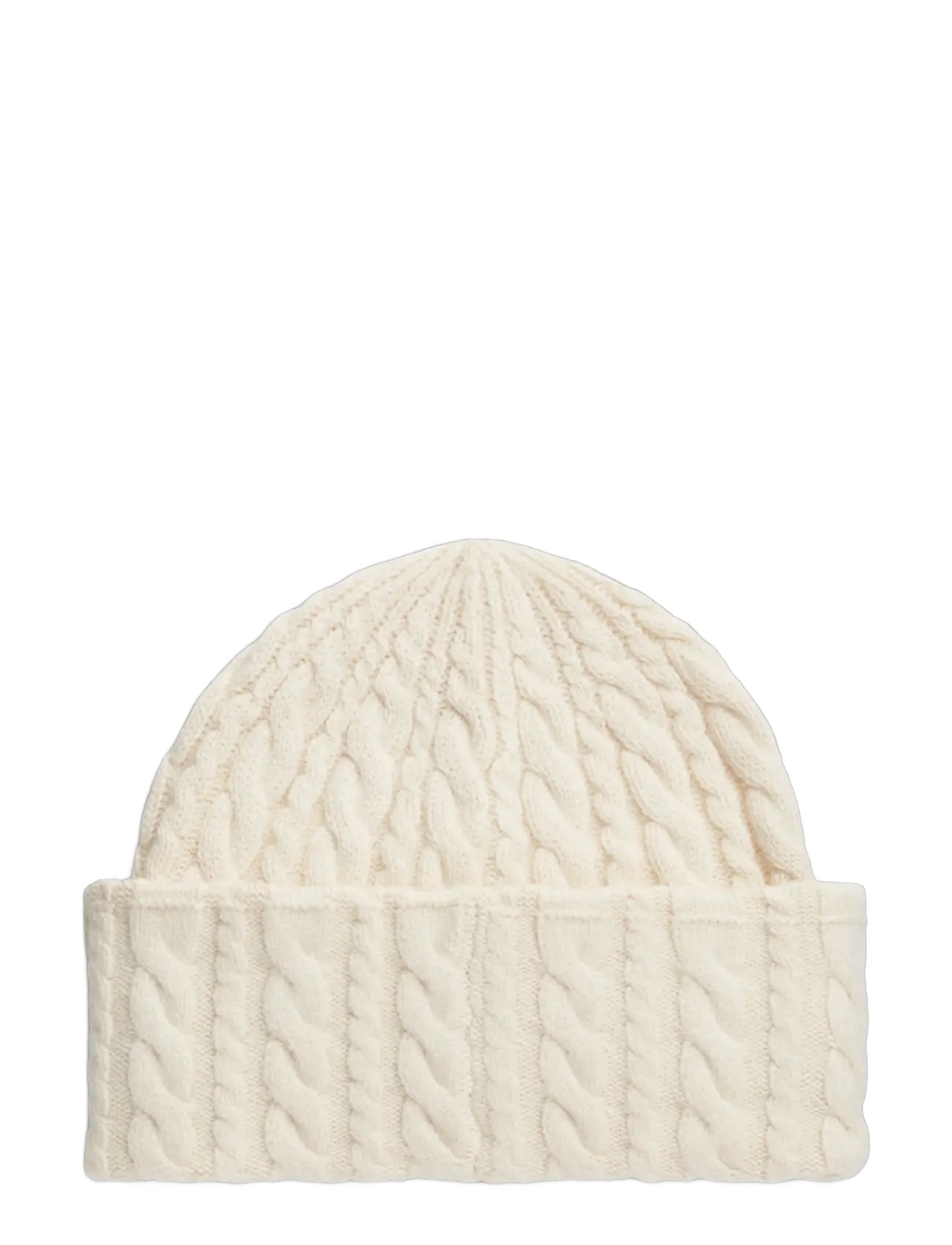 Tommy Hilfiger - ENAMEL FLAG CABLE BEANIE - sugarcane - 1