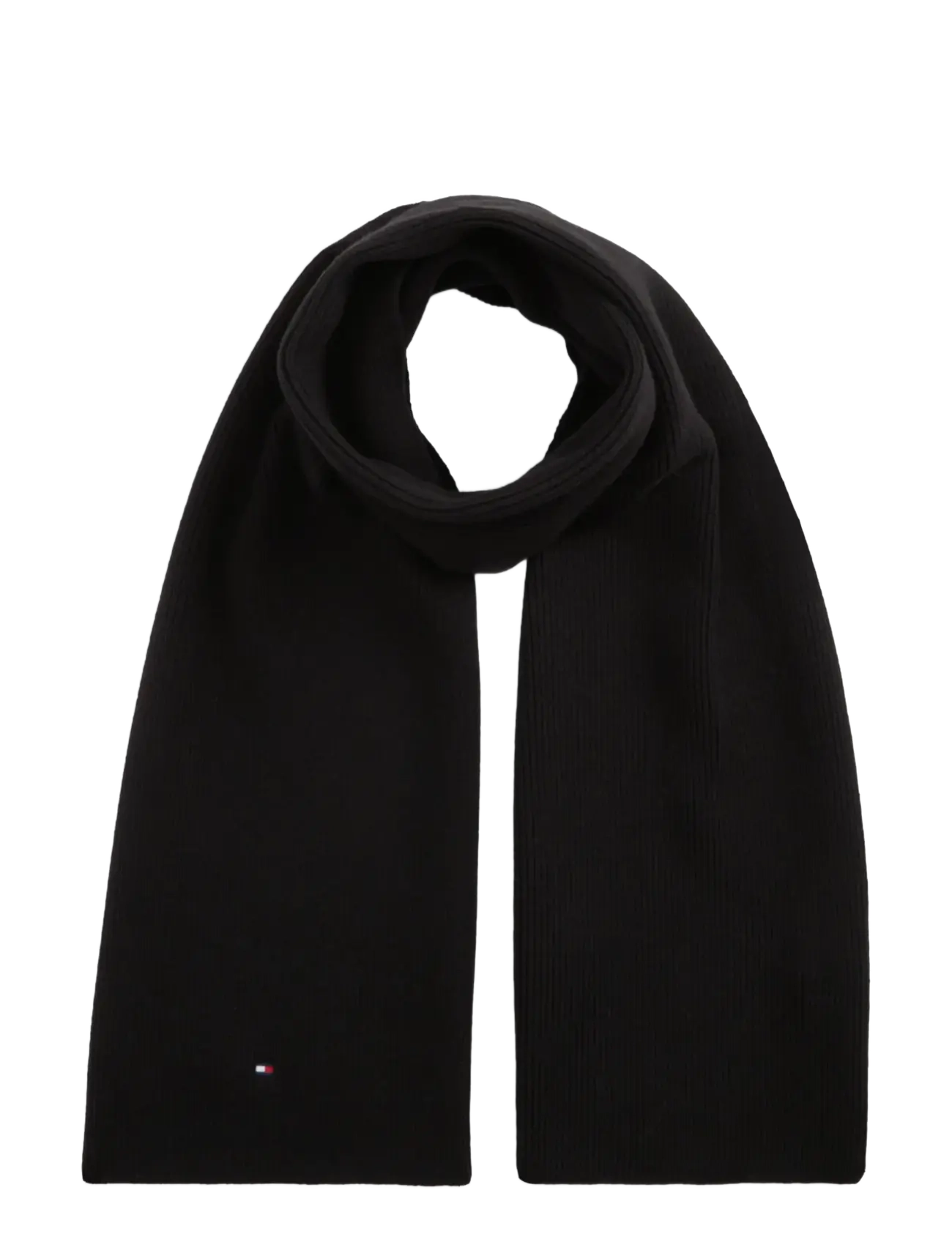 Tommy Hilfiger TH FLAG KNIT SCARF - Hverdags stil - BLACK / black