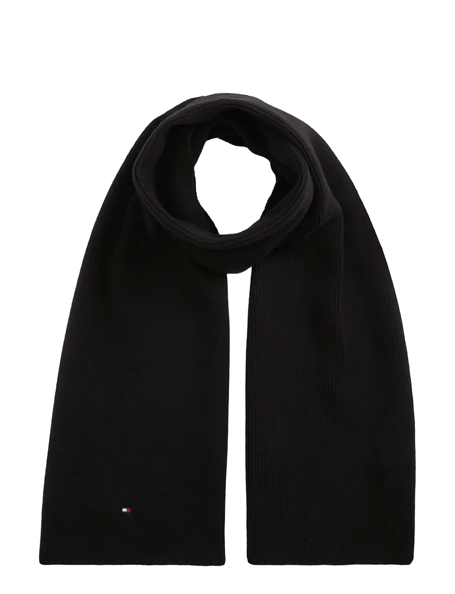 Tommy Hilfiger - TH FLAG KNIT SCARF - halstørklæder - black - 1
