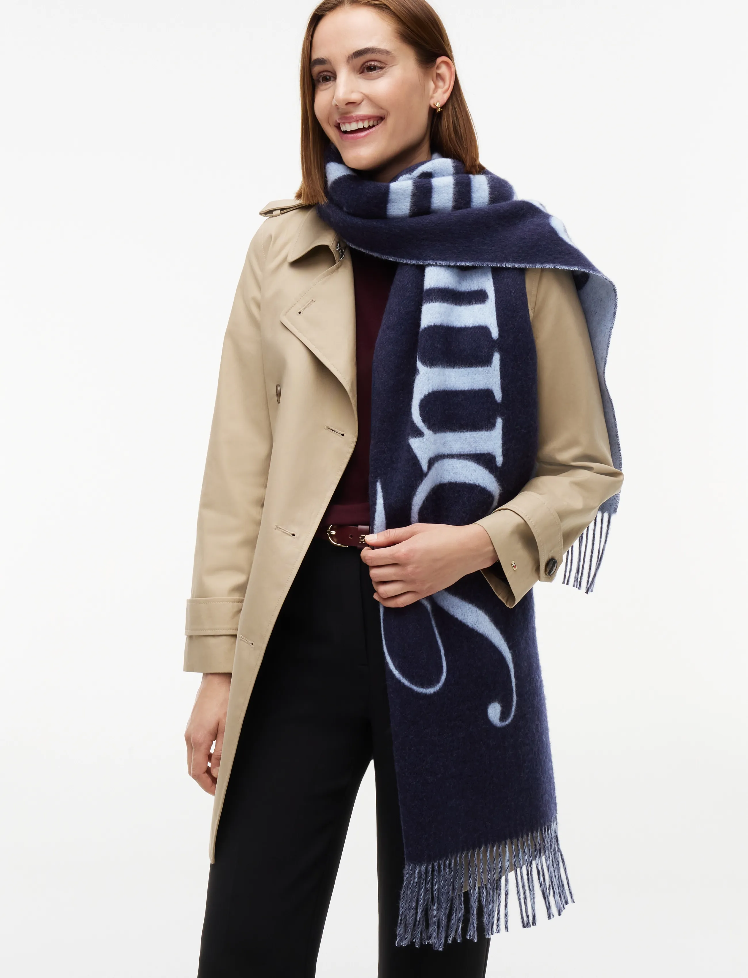 Tommy Hilfiger TH SCRIPT WOVEN SCARF - Tommy Hilfiger - SPACE BLUE / navy