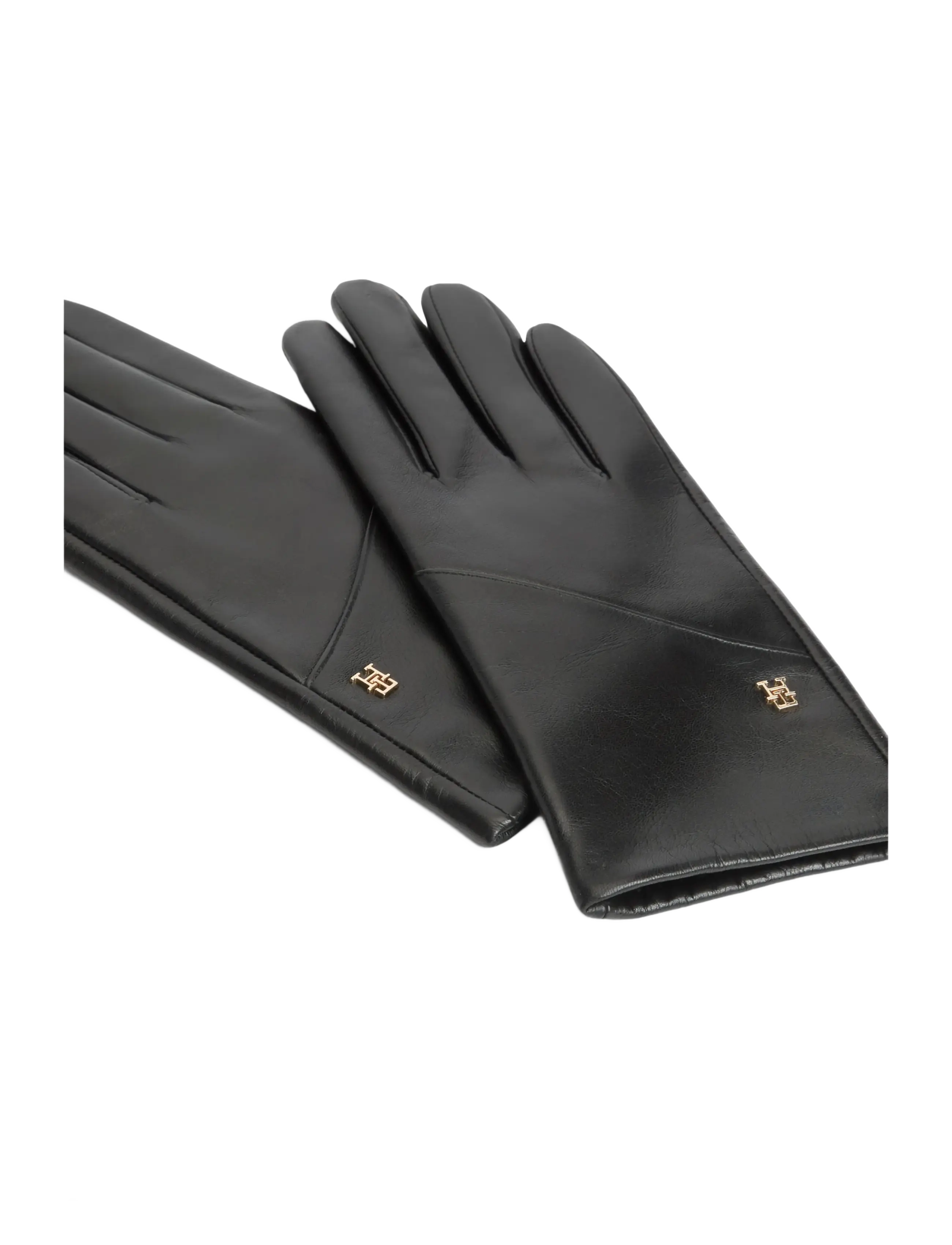 Tommy Hilfiger - TH ELEVATED CHIC LEATHER GLOVES - skinnhandskar - black - 1