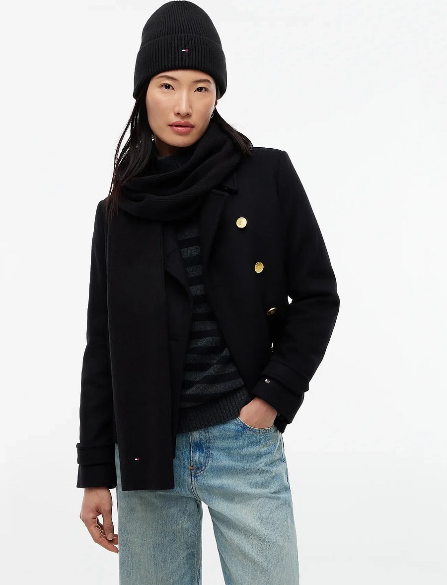 Tommy Hilfiger - TH FLAG BEANIE & SCARF GP - winterschals - black - 0