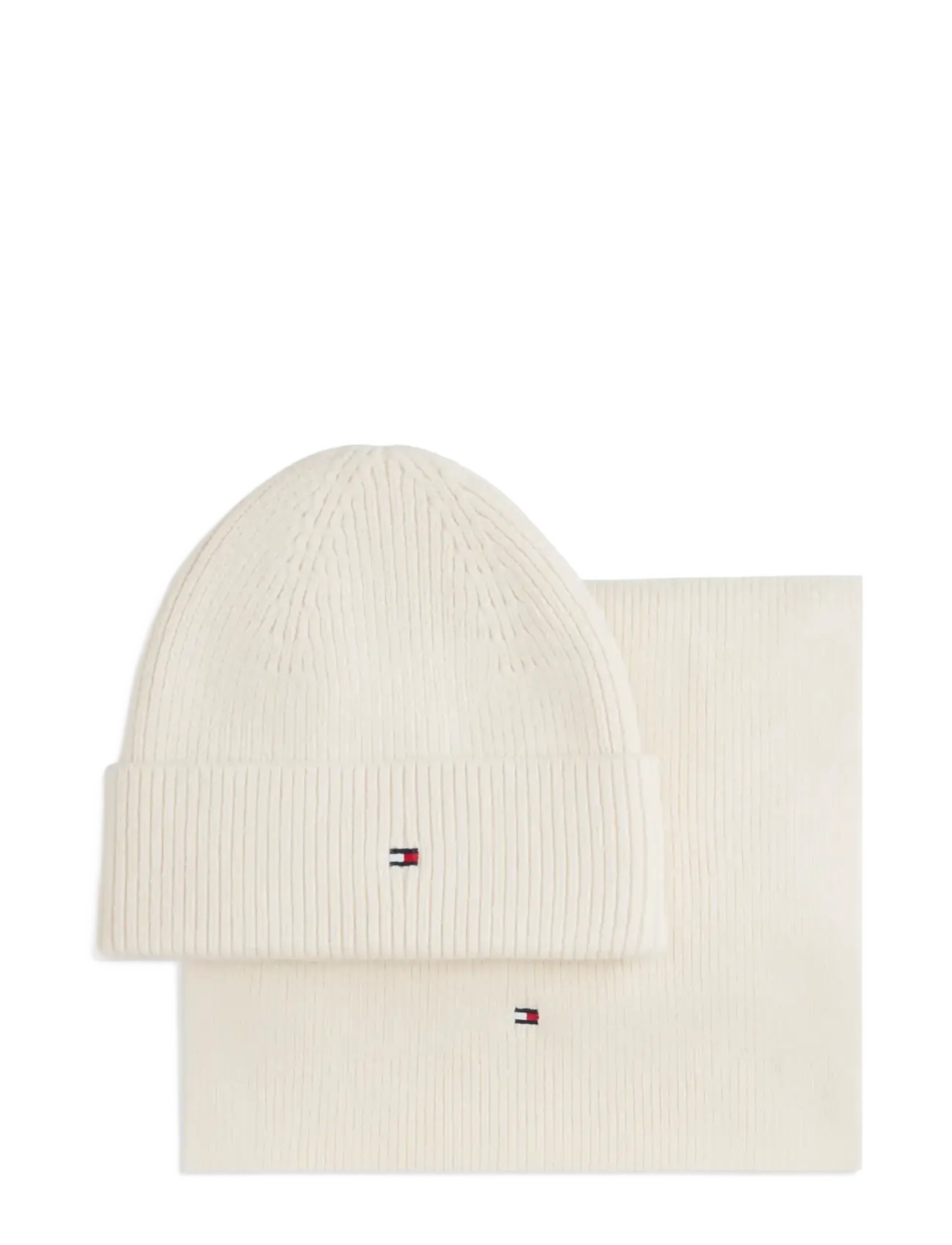 Tommy Hilfiger TH FLAG BEANIE & SCARF GP - Accessories - SOFT CREAM / cream