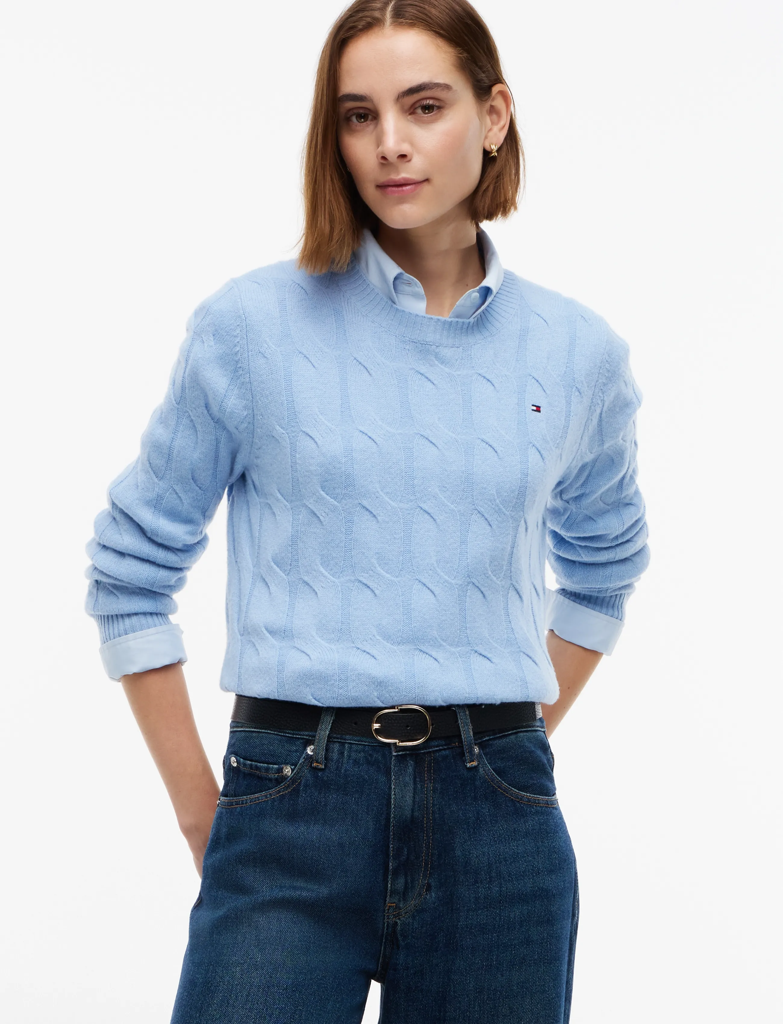 Tommy Hilfiger Double Loop 2.5 Pebble, Kvinder, Dobbeltløkke Bælte, Sort, Str: 75