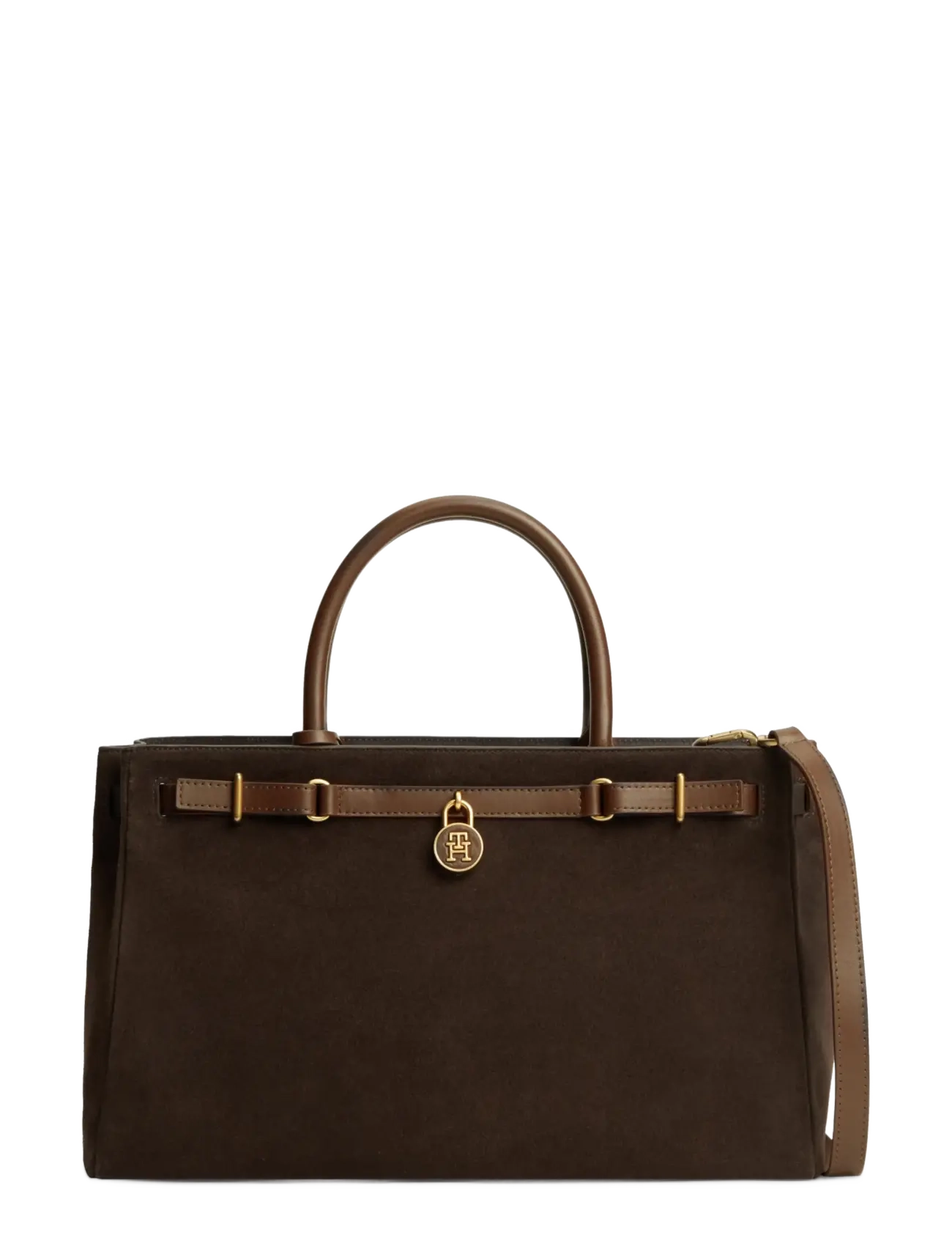 Tommy Hilfiger - AMERICAN ICON TOTE SUEDE - totes - fondant brown - 1