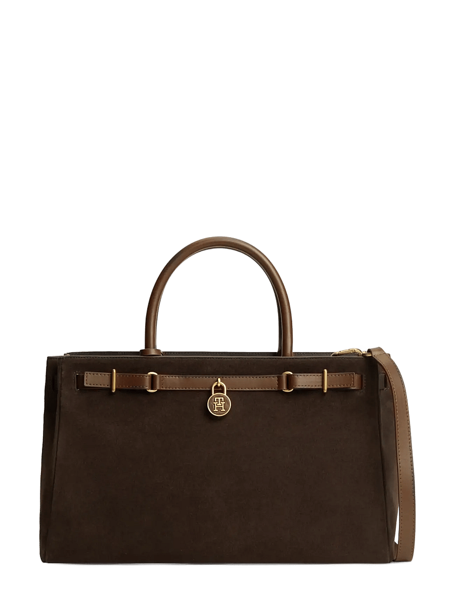 Tommy Hilfiger - AMERICAN ICON TOTE SUEDE - totes - fondant brown - 1