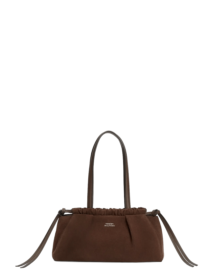Tommy Hilfiger - SOFT LEATHER SHOULDER BAG SUEDE - vardagsstil - fondant brown - 1