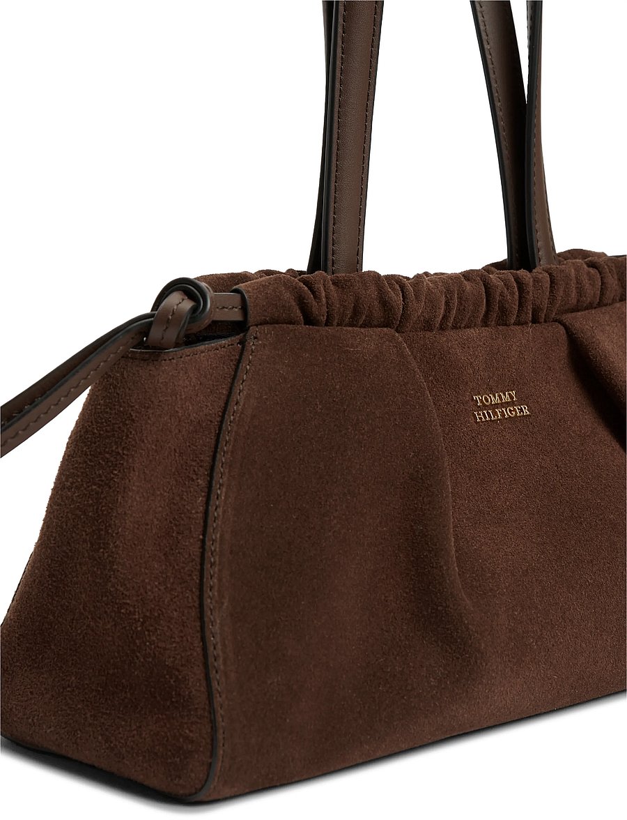 Tommy Hilfiger - SOFT LEATHER SHOULDER BAG SUEDE - vardagsstil - fondant brown - 4