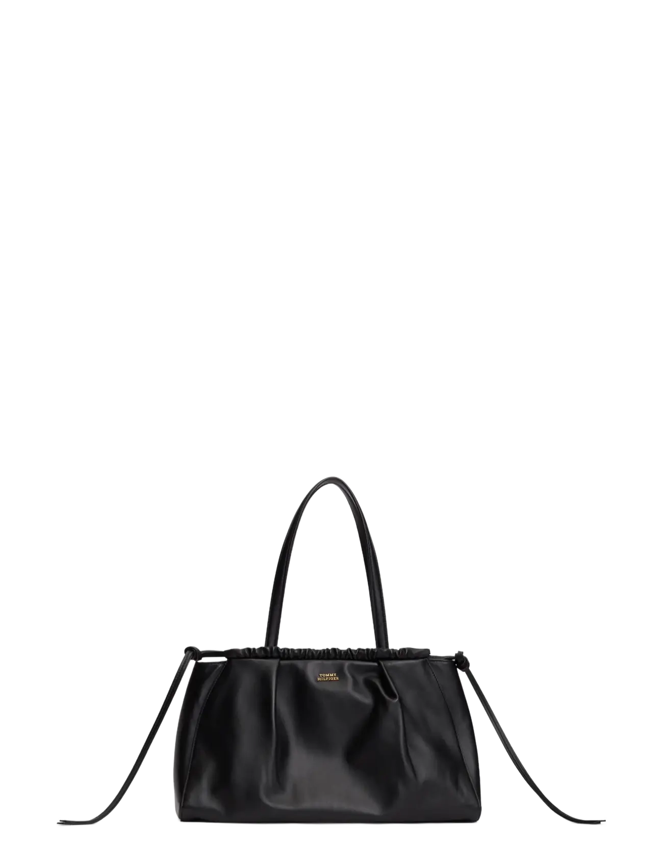 TOMMY HILFIGER Soft Leder Hobo Schwarz - One Size - Damen